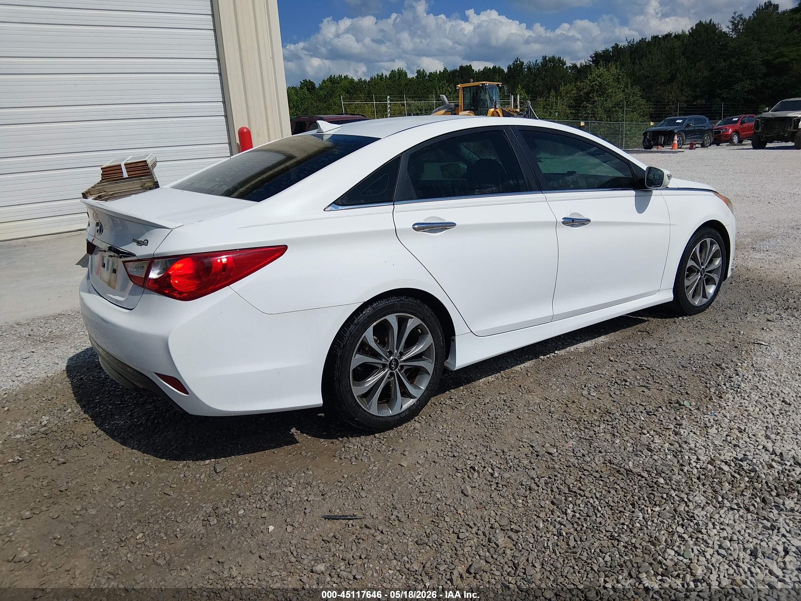 2014 Hyundai Sonata Se White vin: 5NPEC4AC5EH838631