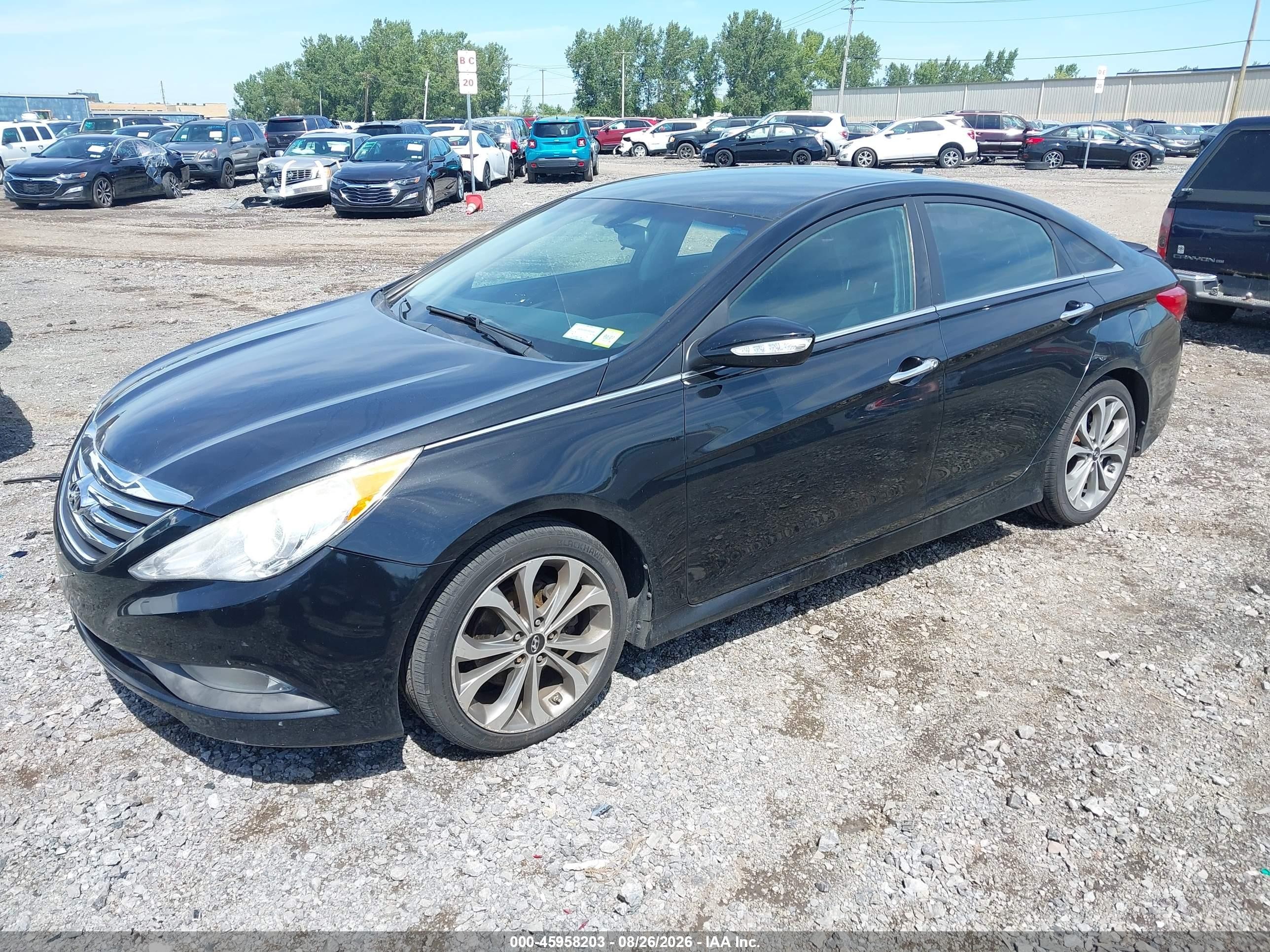 2014 Hyundai Sonata Se Черный vin: 5NPEC4AC5EH861195