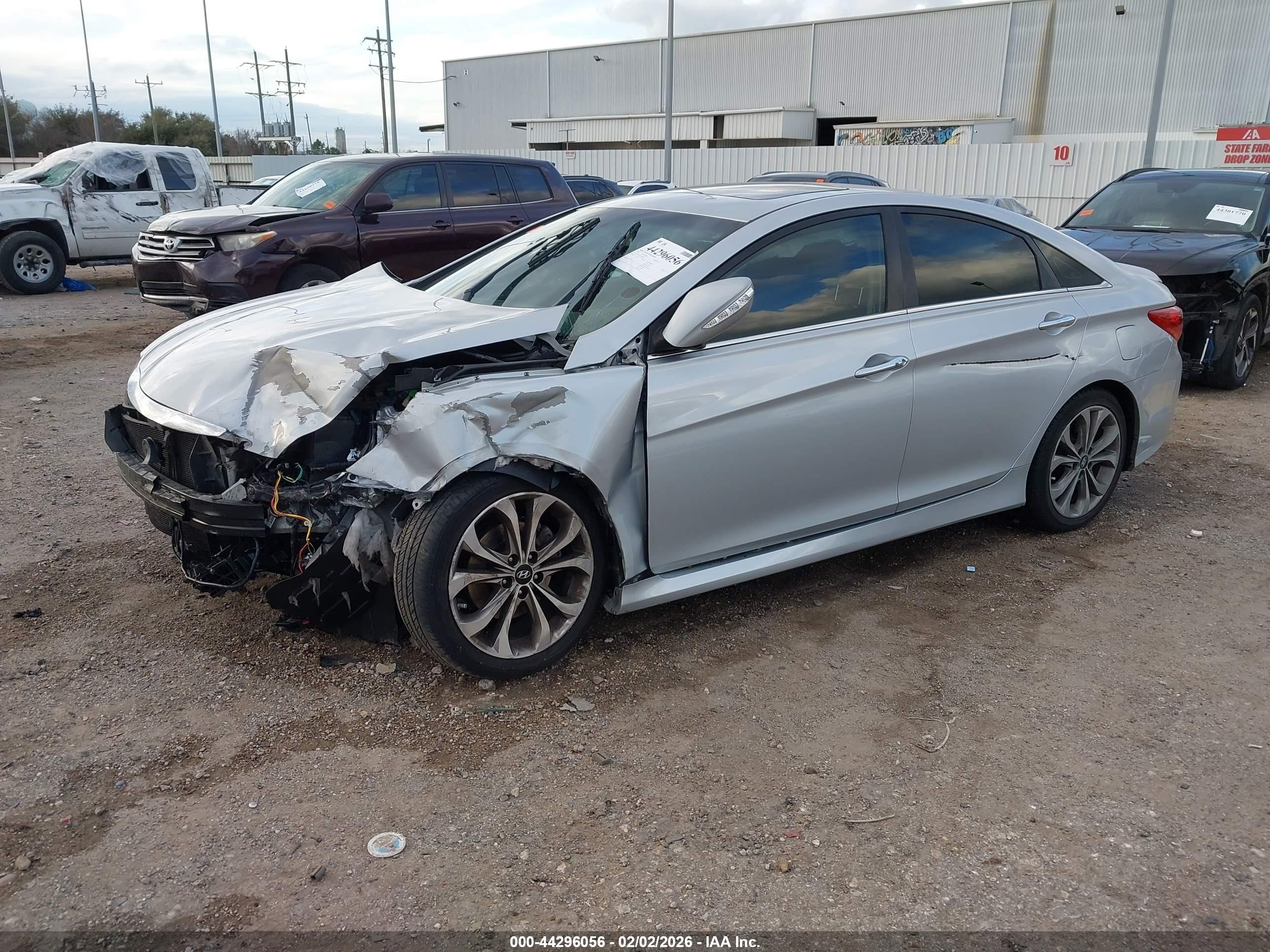 2014 Hyundai Sonata Se Silver vin: 5NPEC4AC5EH880782