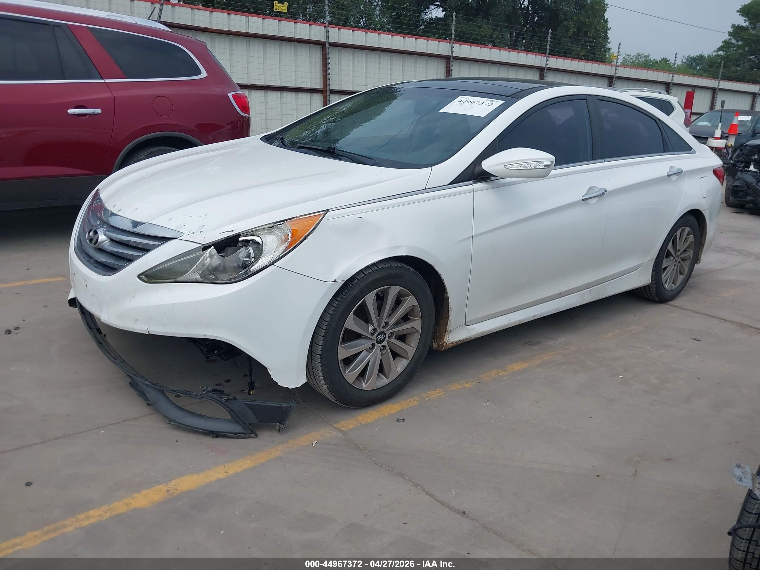 2014 Hyundai Sonata Limited White vin: 5NPEC4AC5EH918348