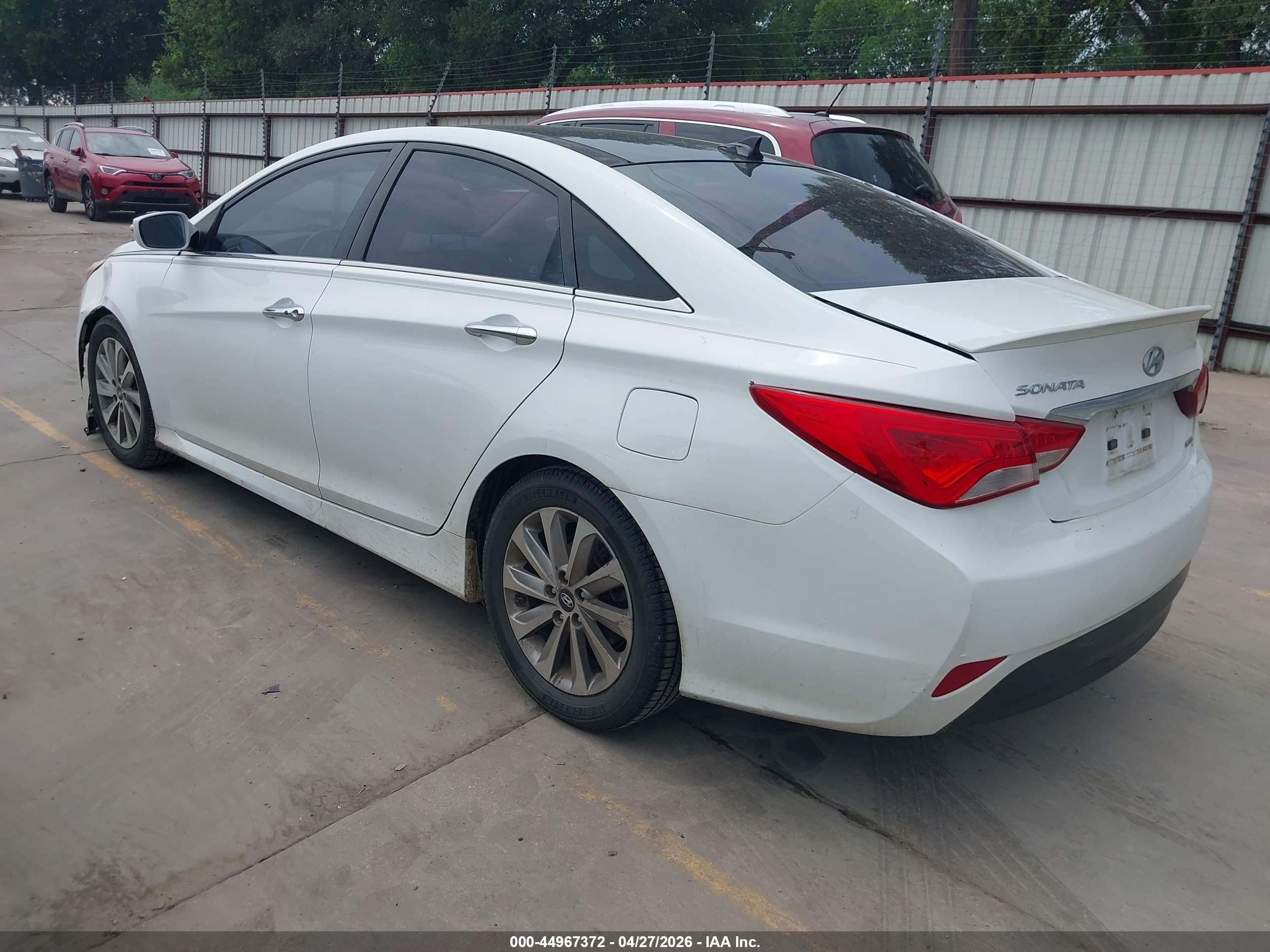 2014 Hyundai Sonata Limited White vin: 5NPEC4AC5EH918348