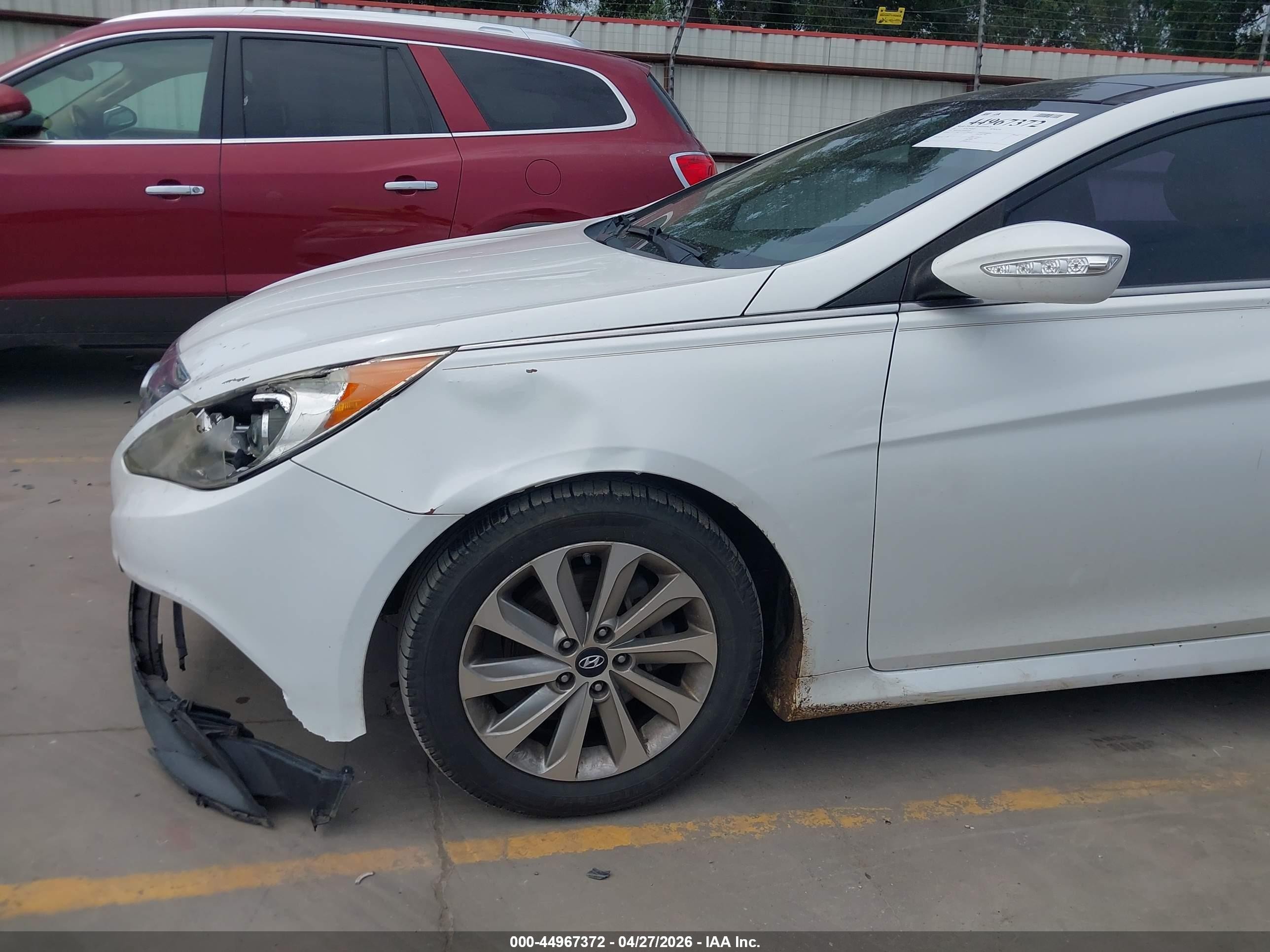 2014 Hyundai Sonata Limited White vin: 5NPEC4AC5EH918348