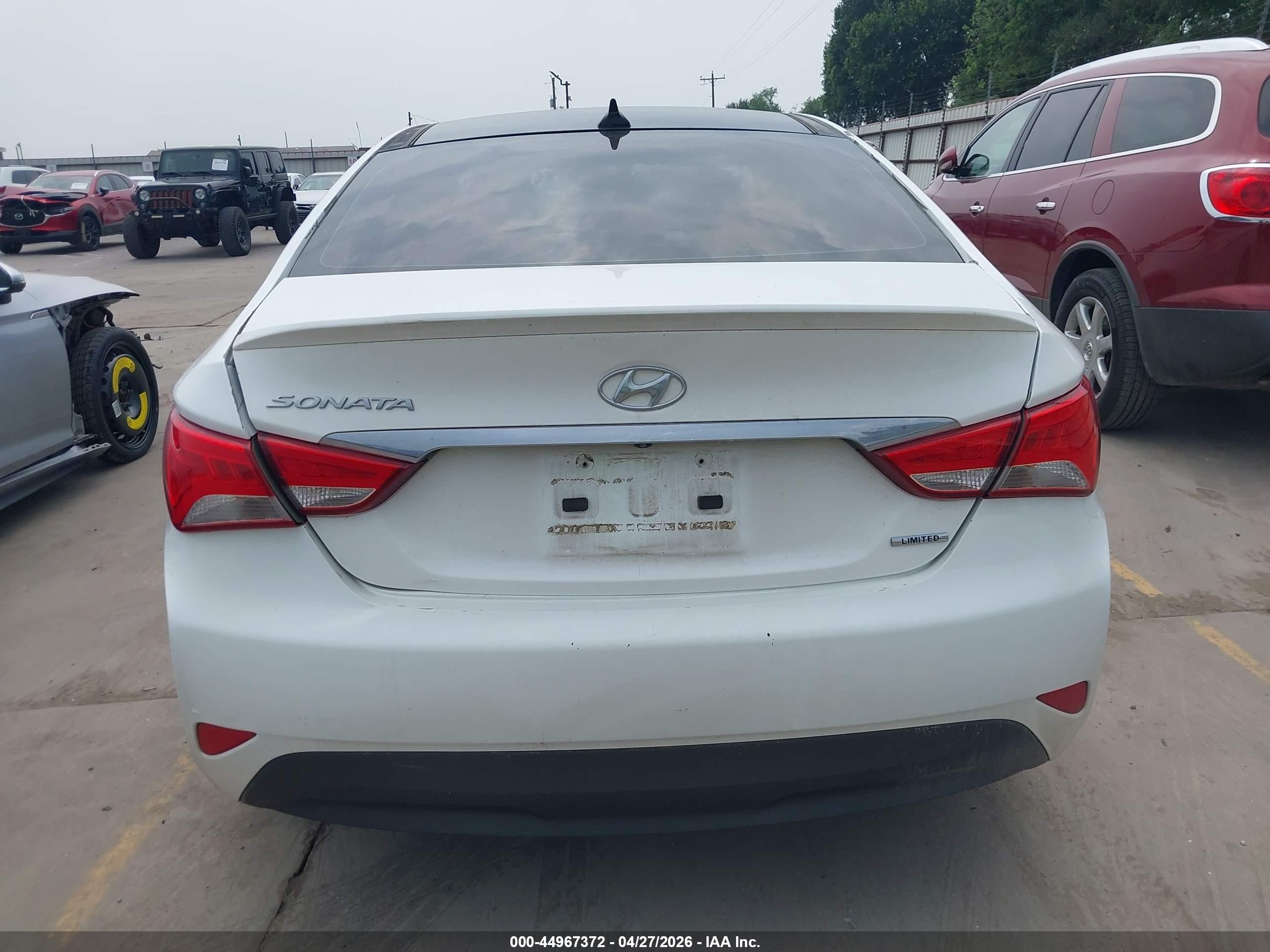 2014 Hyundai Sonata Limited White vin: 5NPEC4AC5EH918348