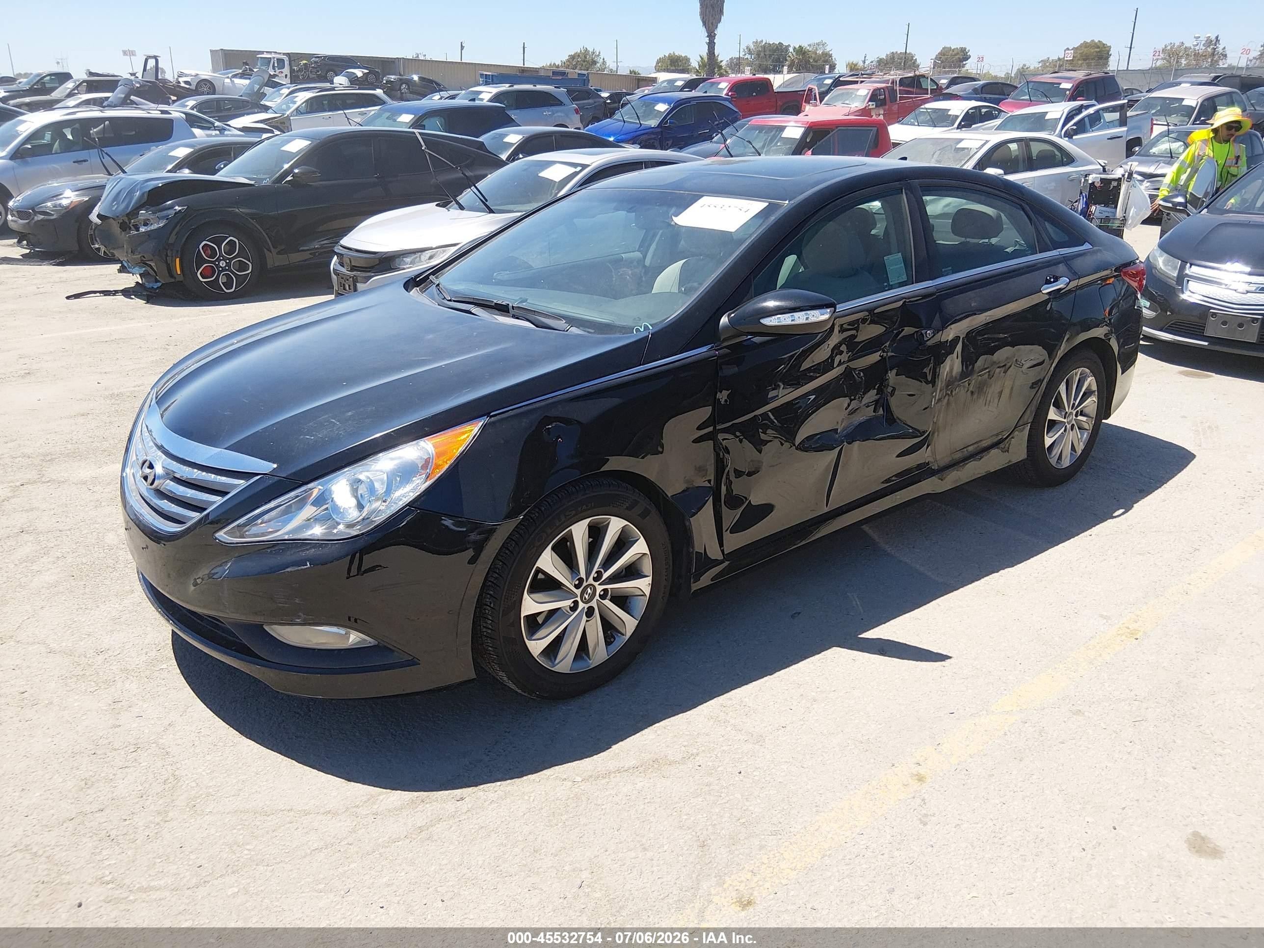 2014 Hyundai Sonata Limited Black vin: 5NPEC4AC5EH926840