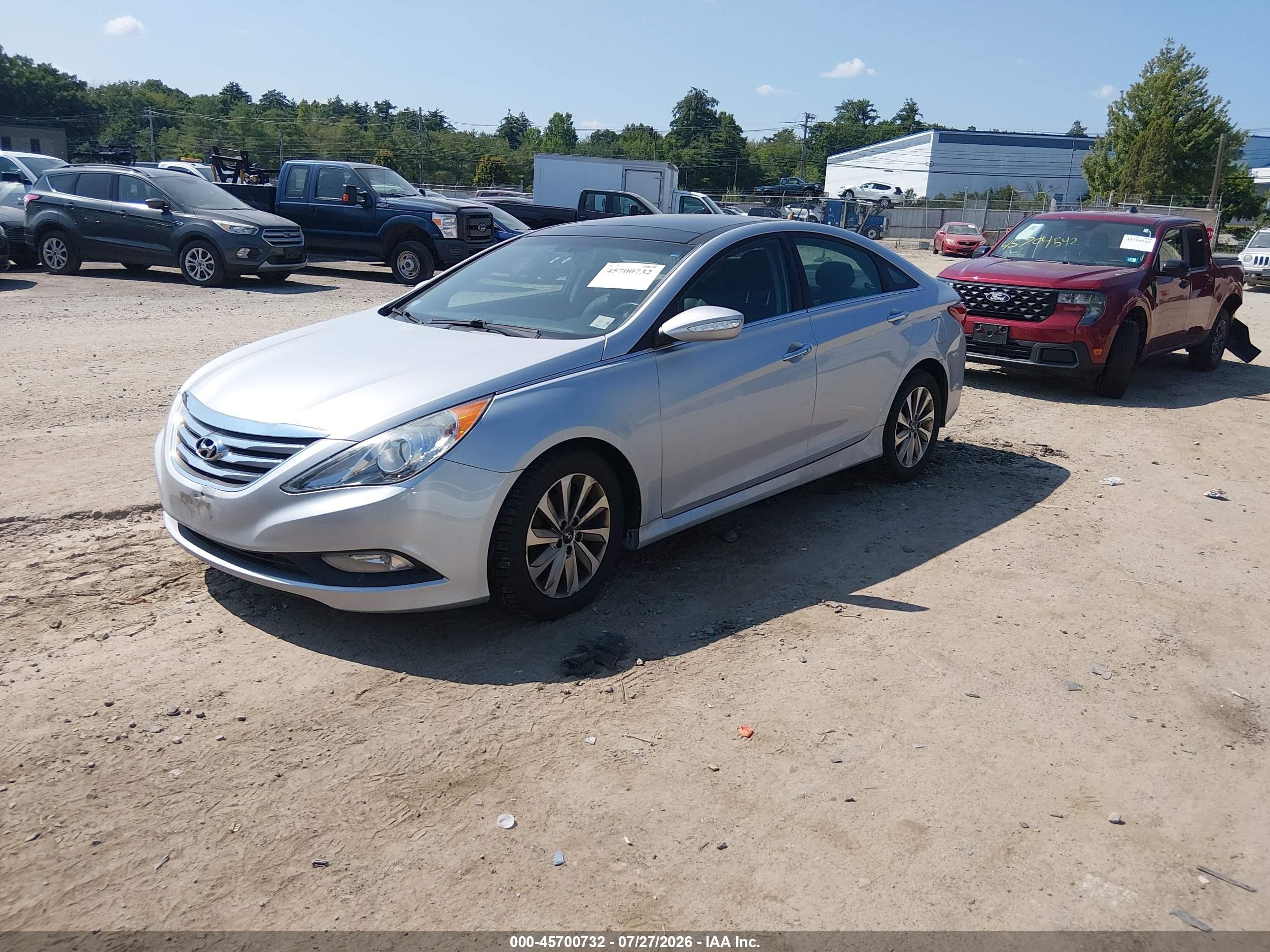 2014 Hyundai Sonata Limited Silver vin: 5NPEC4AC5EH931228