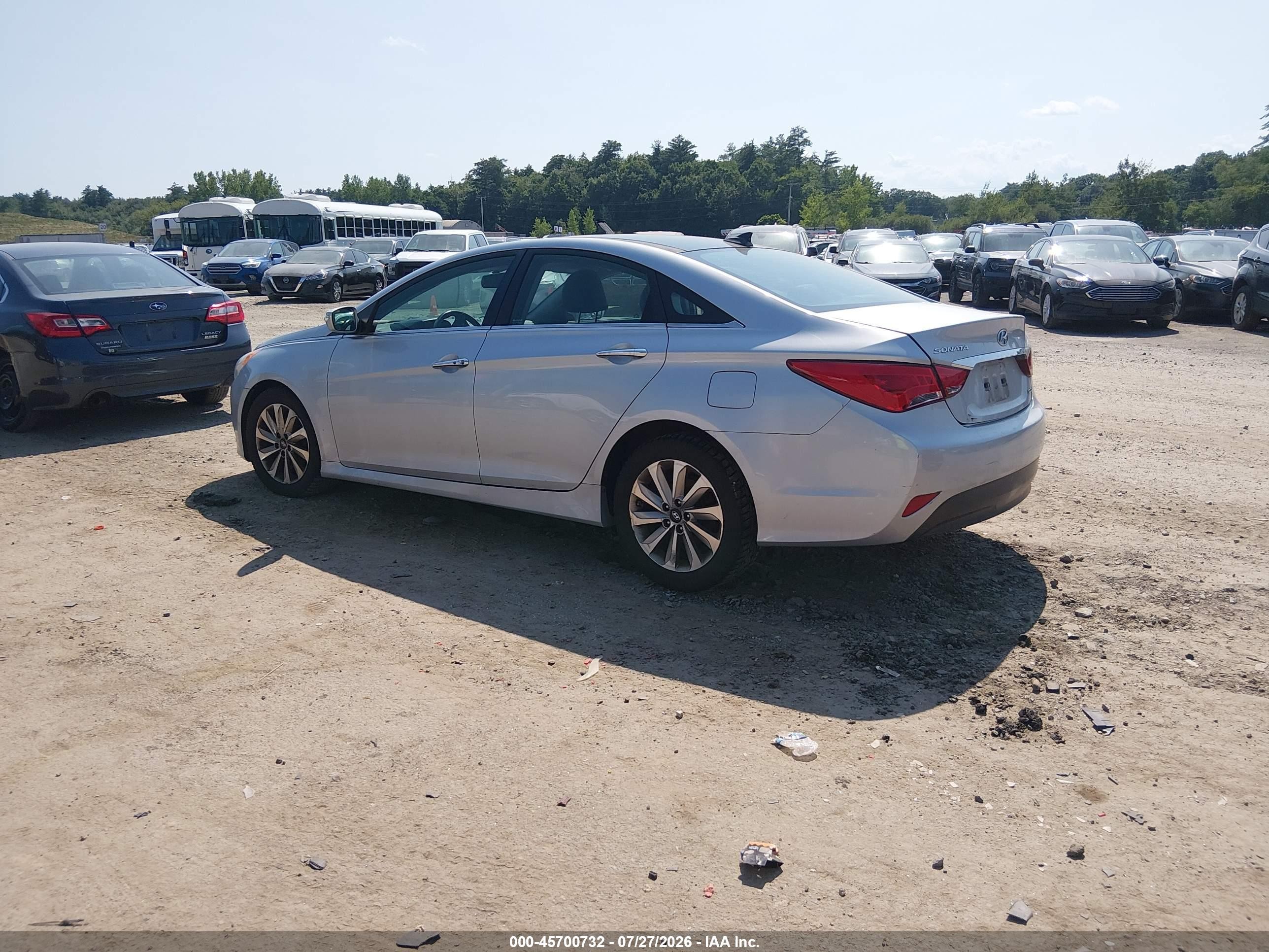 2014 Hyundai Sonata Limited Silver vin: 5NPEC4AC5EH931228
