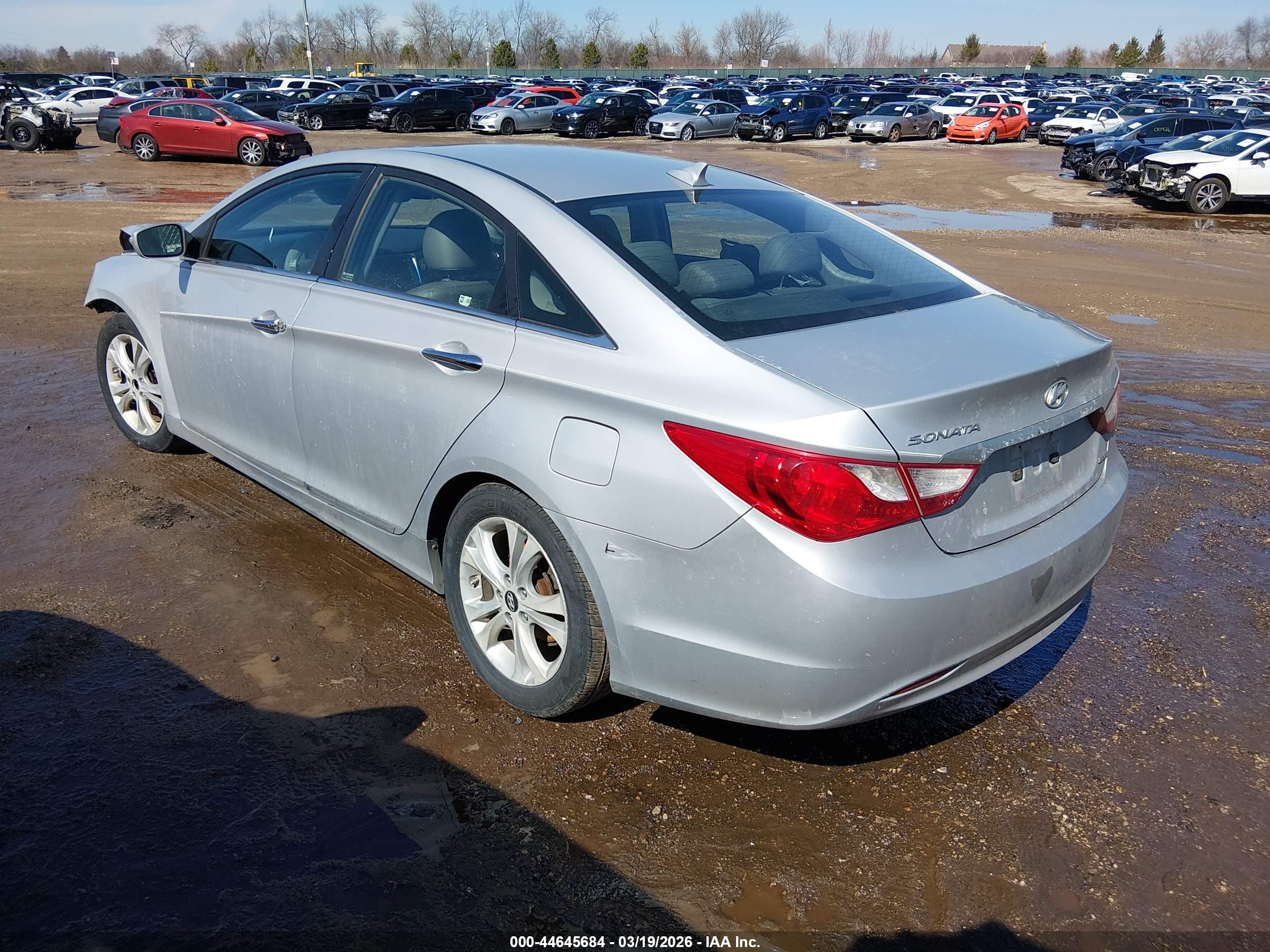 2011 Hyundai Sonata Ltd Silver vin: 5NPEC4AC6BH076678
