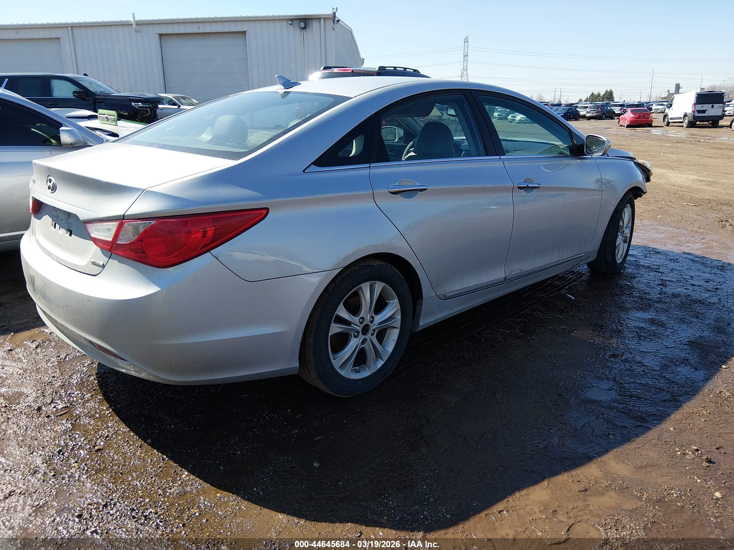 2011 Hyundai Sonata Ltd Silver vin: 5NPEC4AC6BH076678