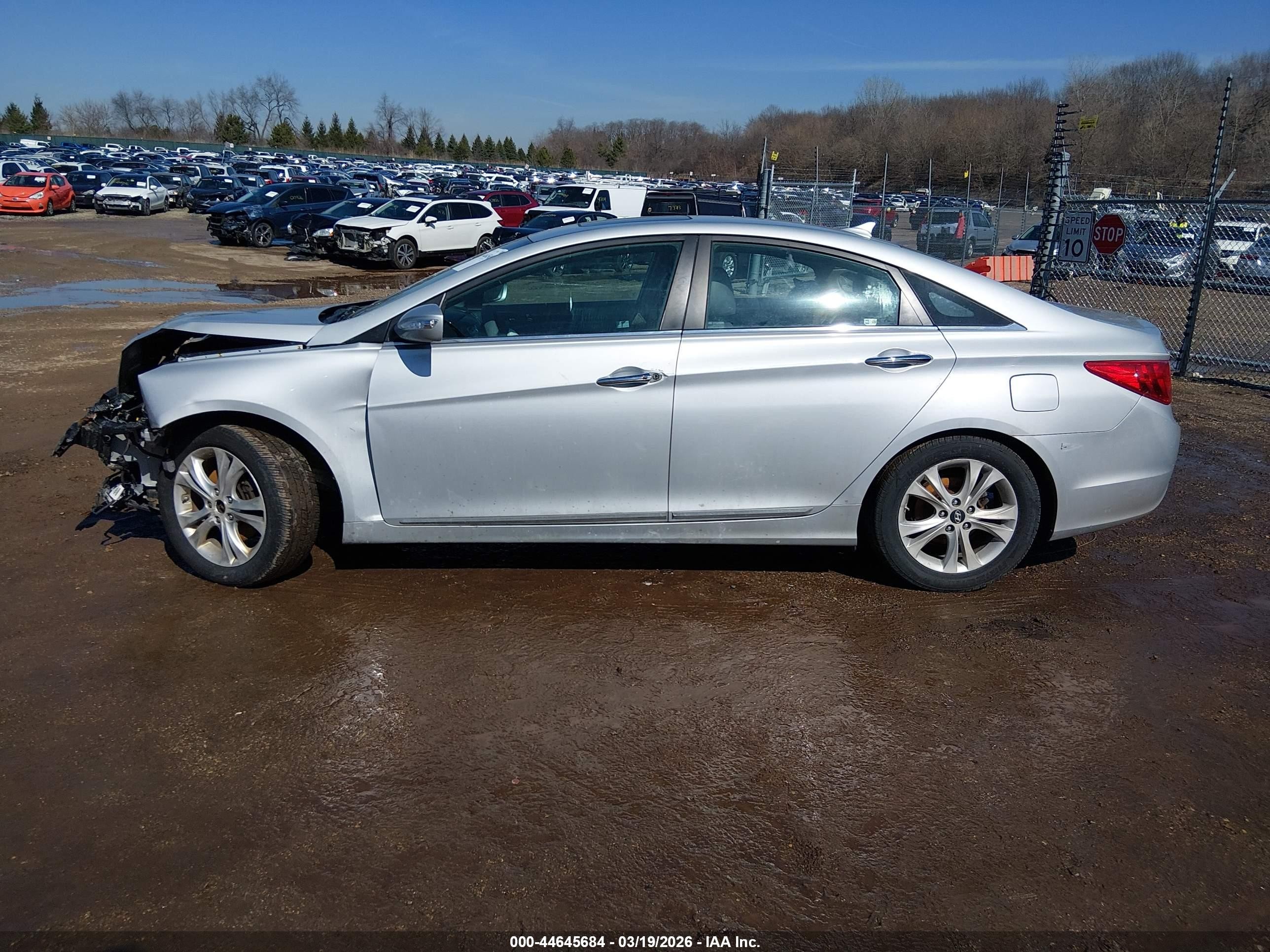 2011 Hyundai Sonata Ltd Silver vin: 5NPEC4AC6BH076678