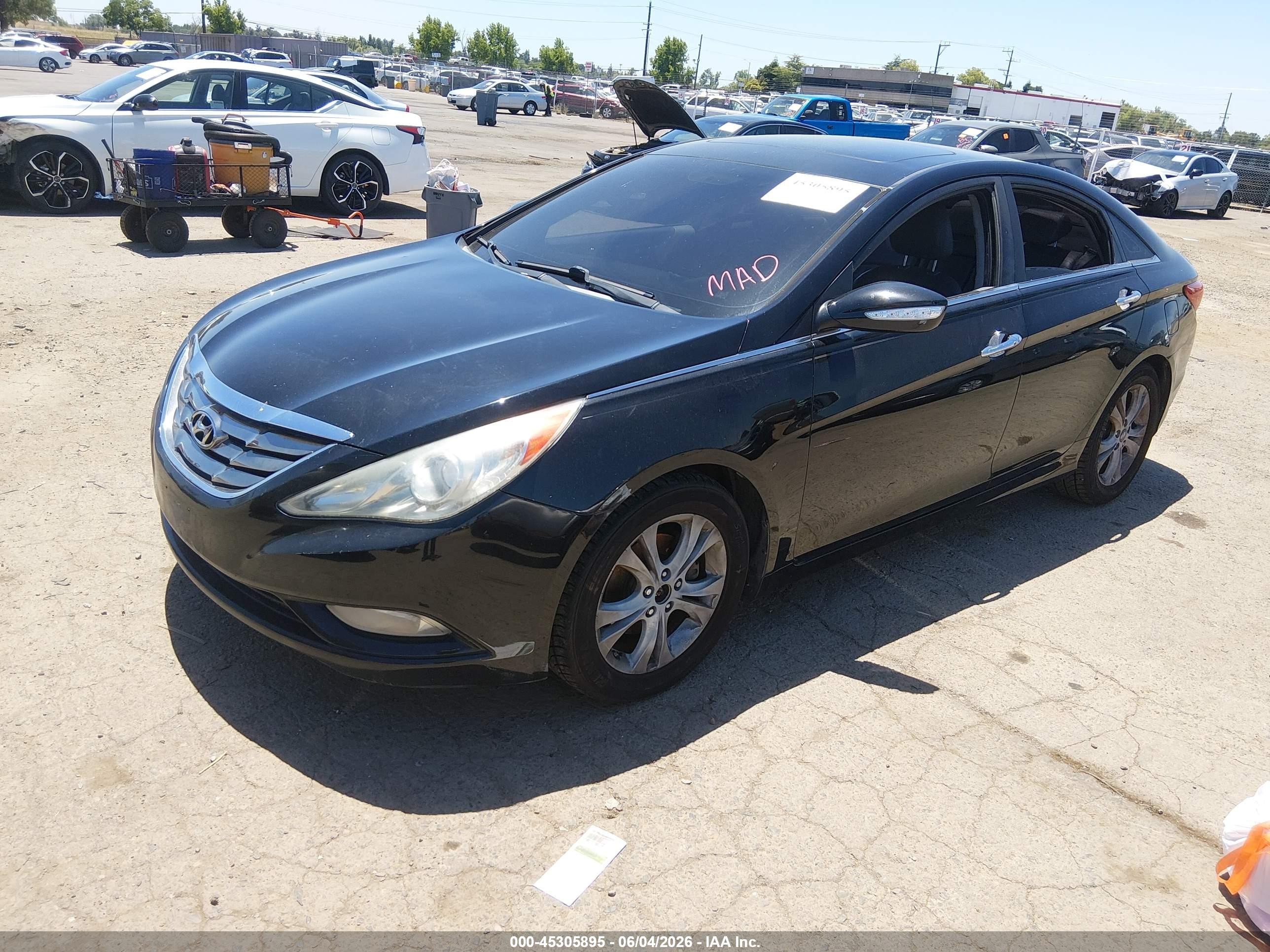 2011 Hyundai Sonata Limited Black vin: 5NPEC4AC6BH103118