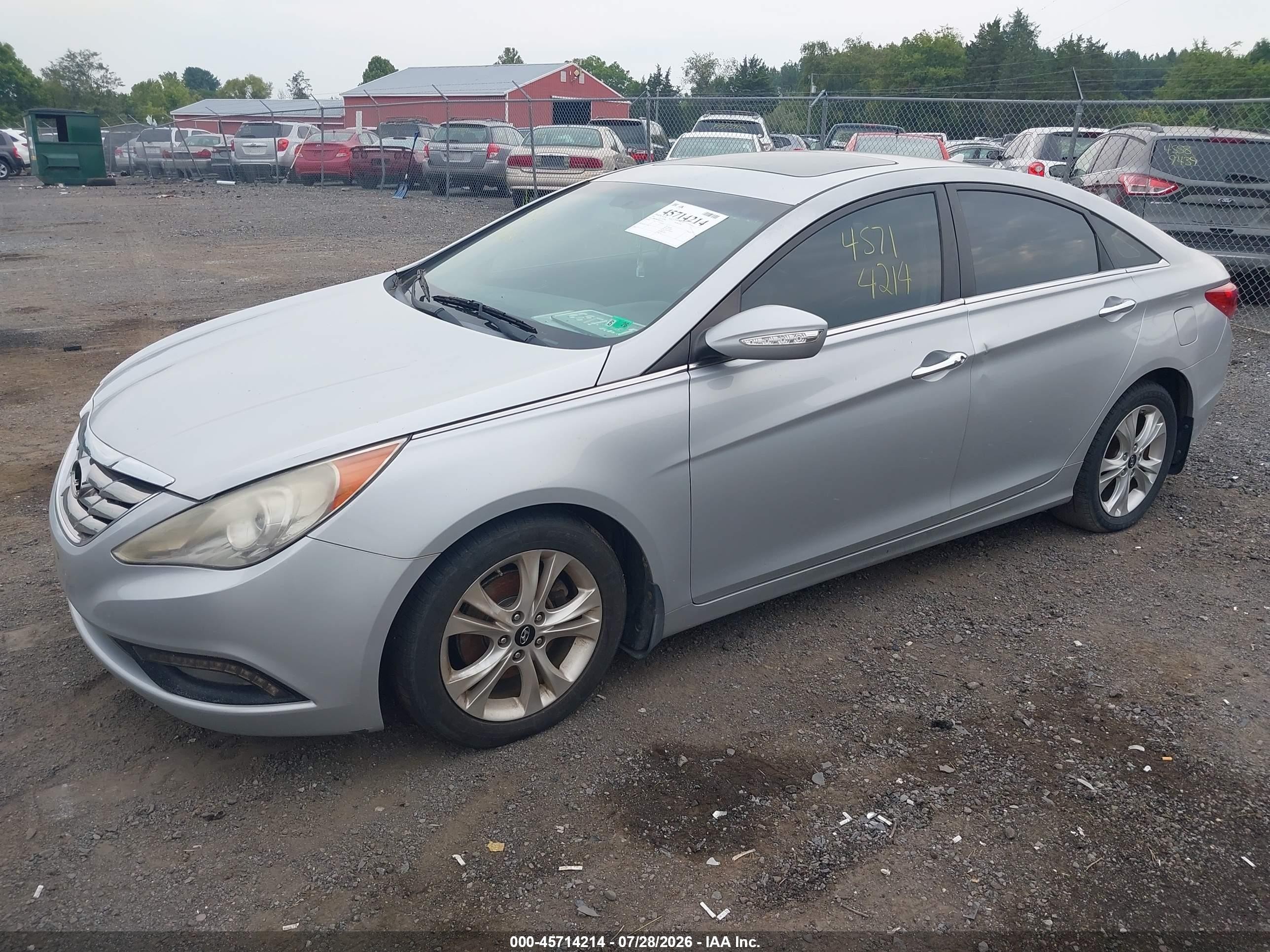 2011 Hyundai Sonata Limited Silver vin: 5NPEC4AC6BH124650