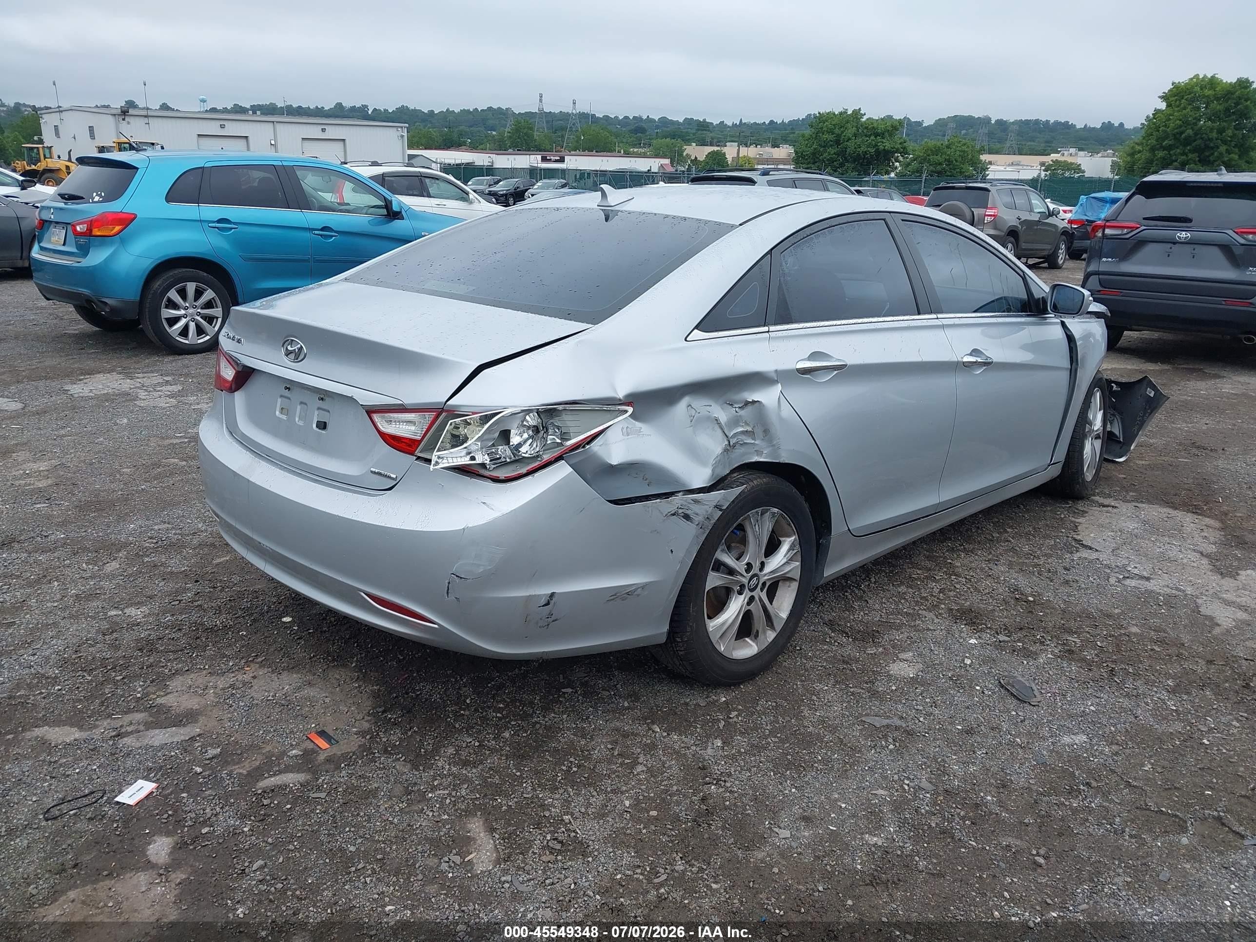 2011 Hyundai Sonata Limited Silver vin: 5NPEC4AC6BH293857