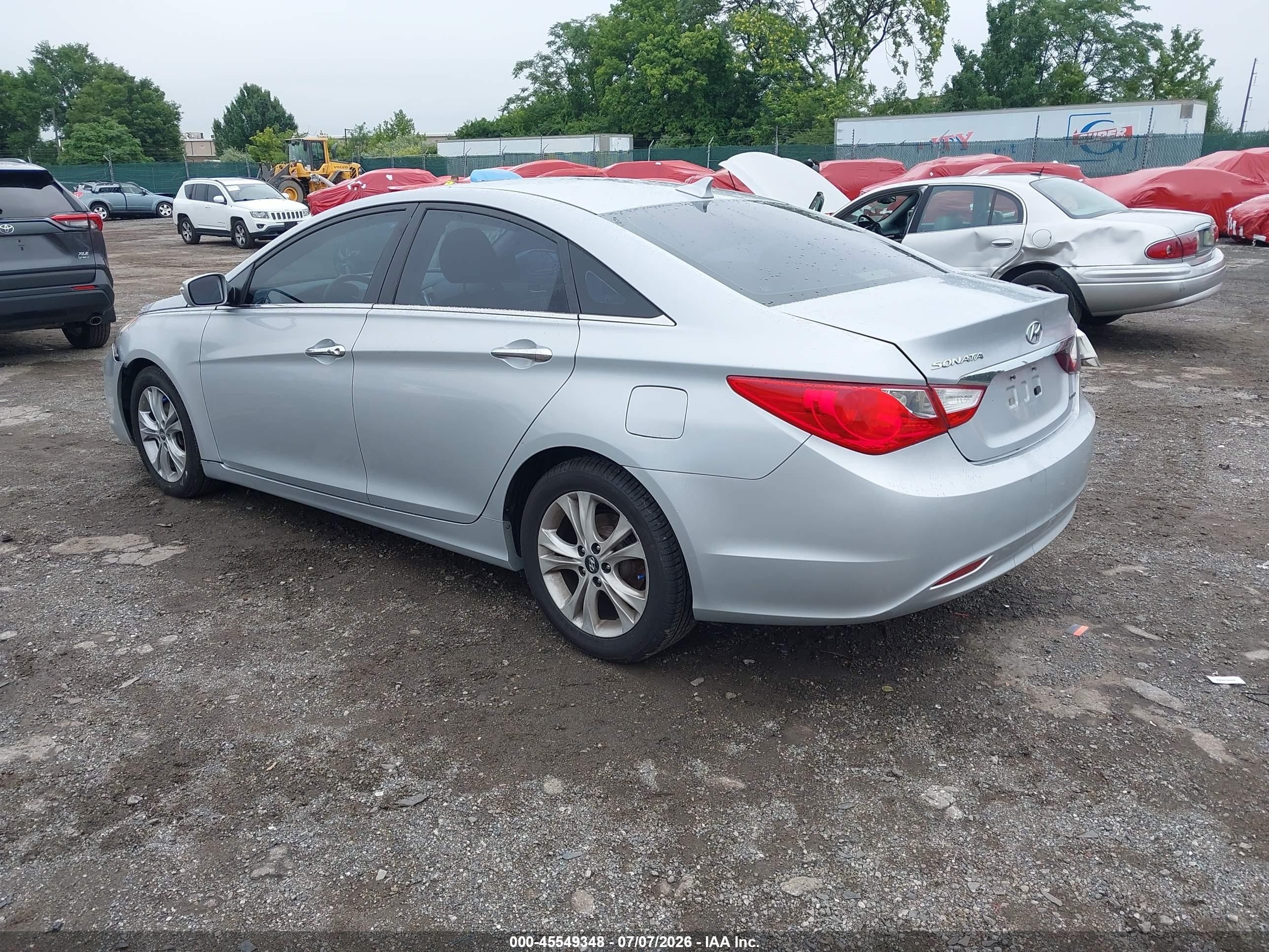 2011 Hyundai Sonata Limited Silver vin: 5NPEC4AC6BH293857