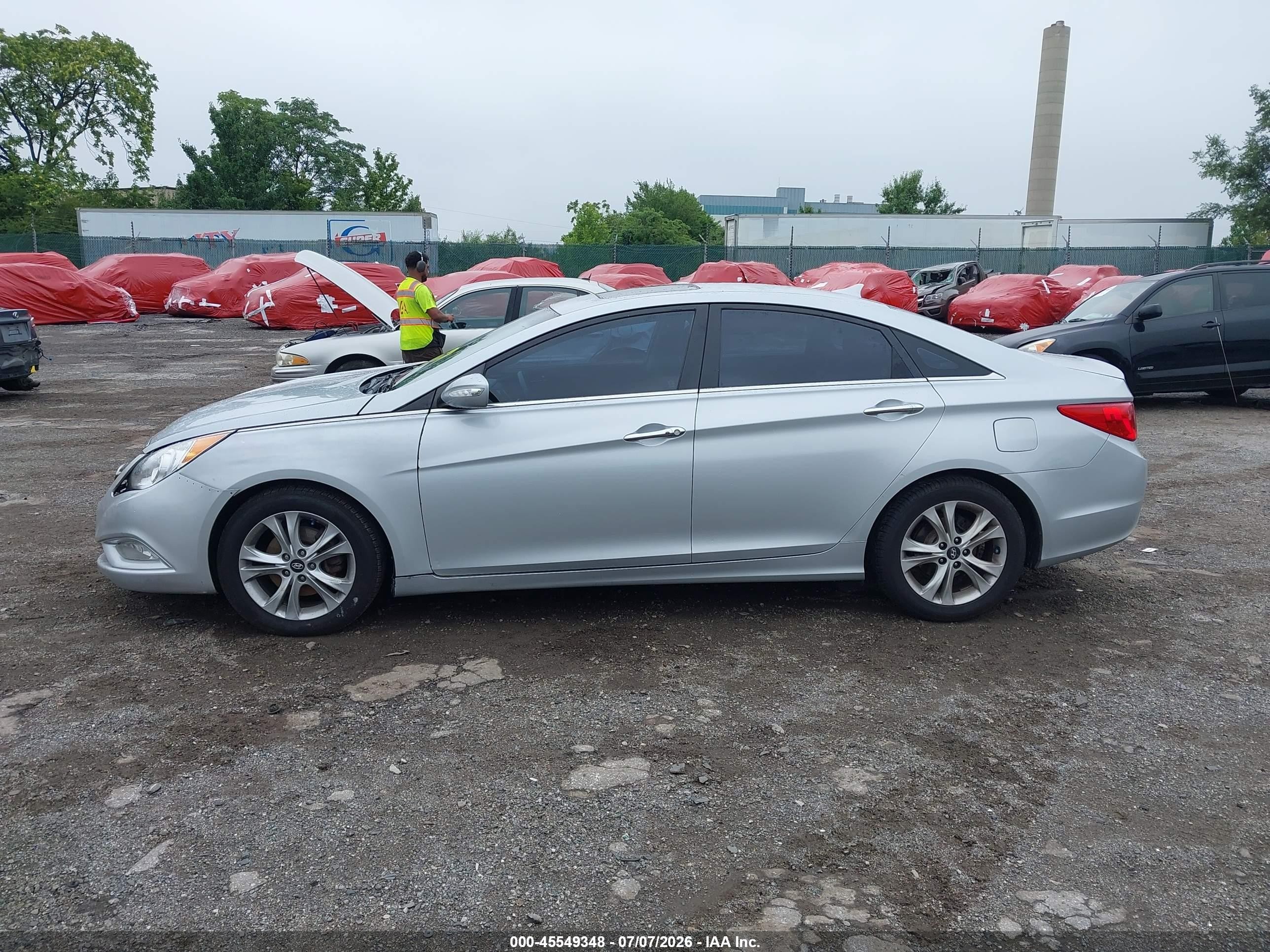2011 Hyundai Sonata Limited Silver vin: 5NPEC4AC6BH293857