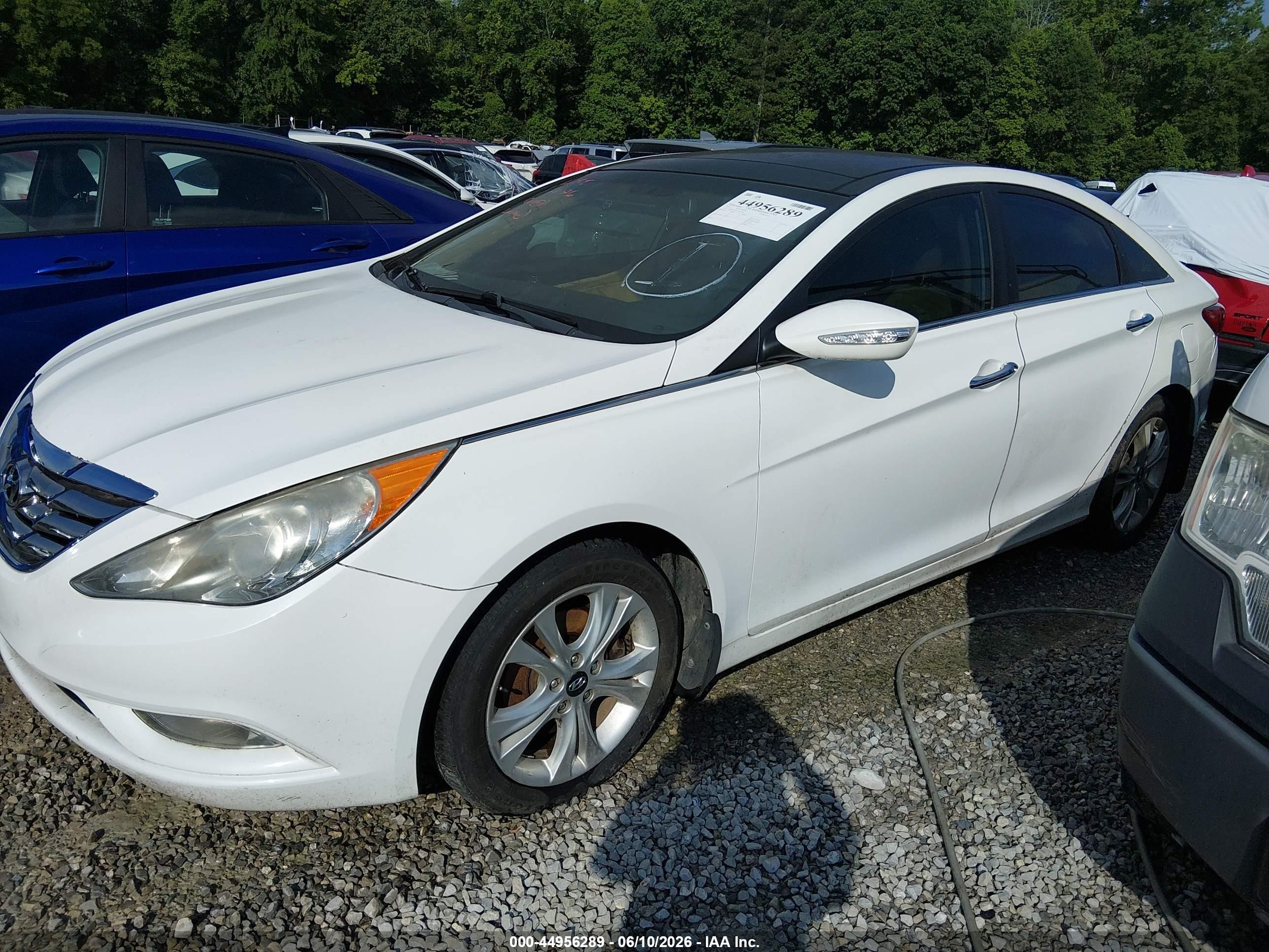 2012 Hyundai Sonata Limited Белый vin: 5NPEC4AC6CH432385