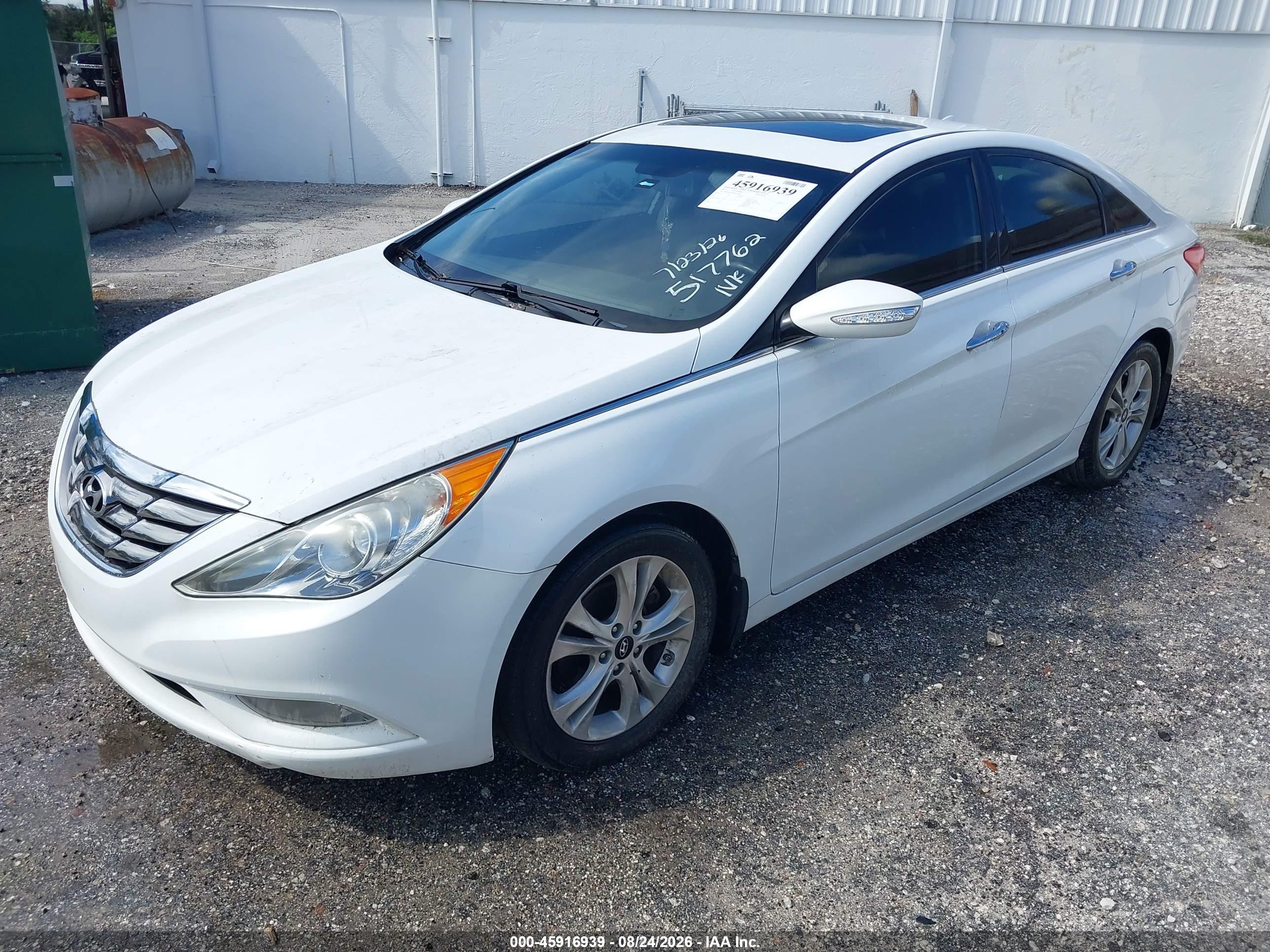 2013 Hyundai Sonata Limited White vin: 5NPEC4AC6DH517762