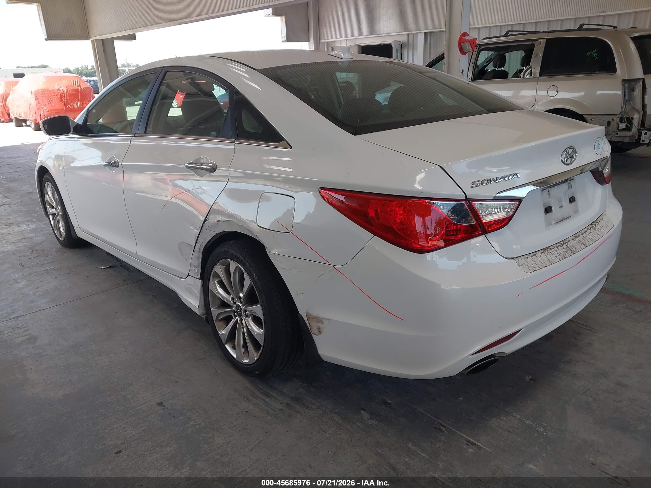 2013 Hyundai Sonata Se White vin: 5NPEC4AC6DH518796