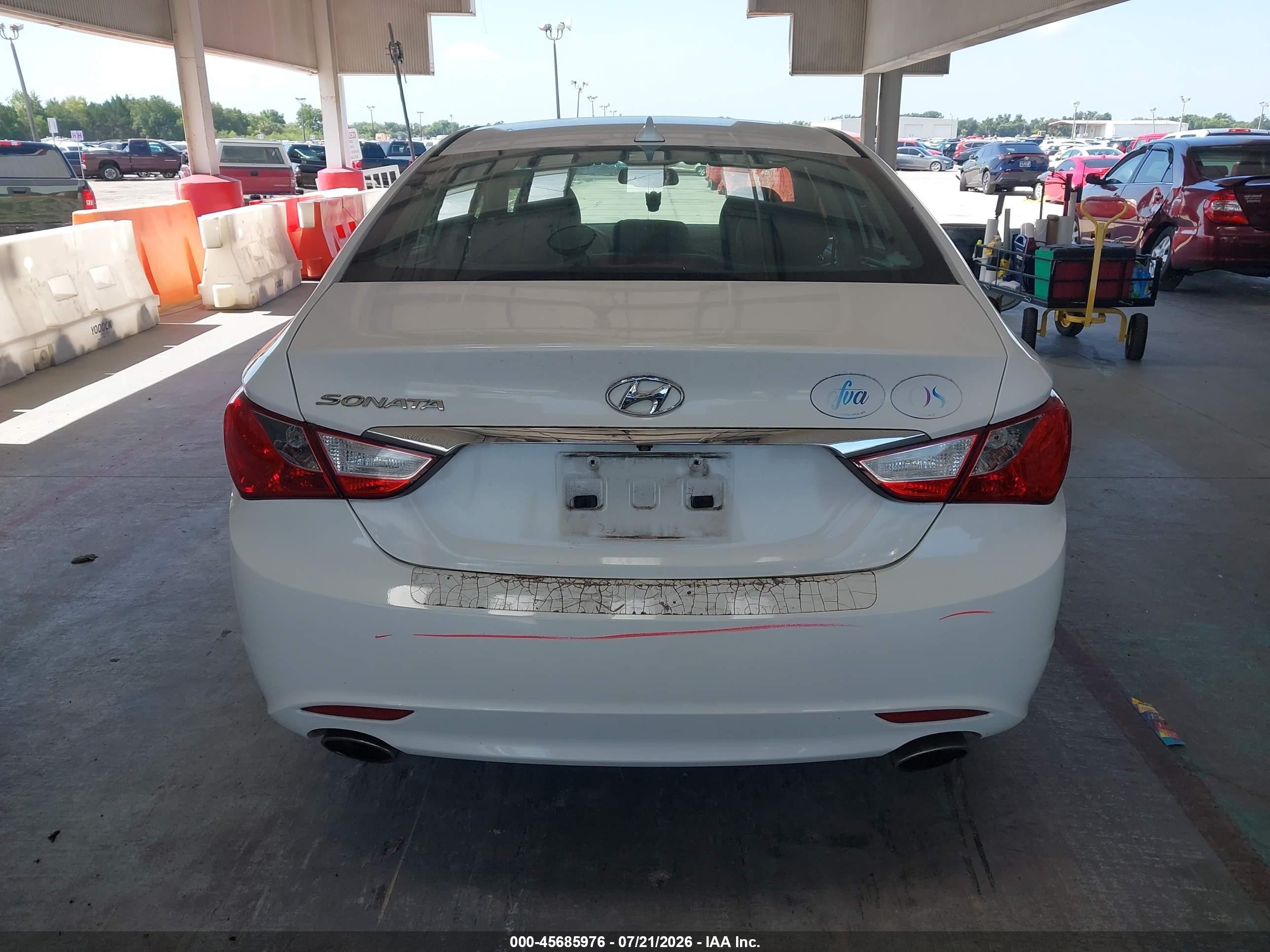 2013 Hyundai Sonata Se White vin: 5NPEC4AC6DH518796