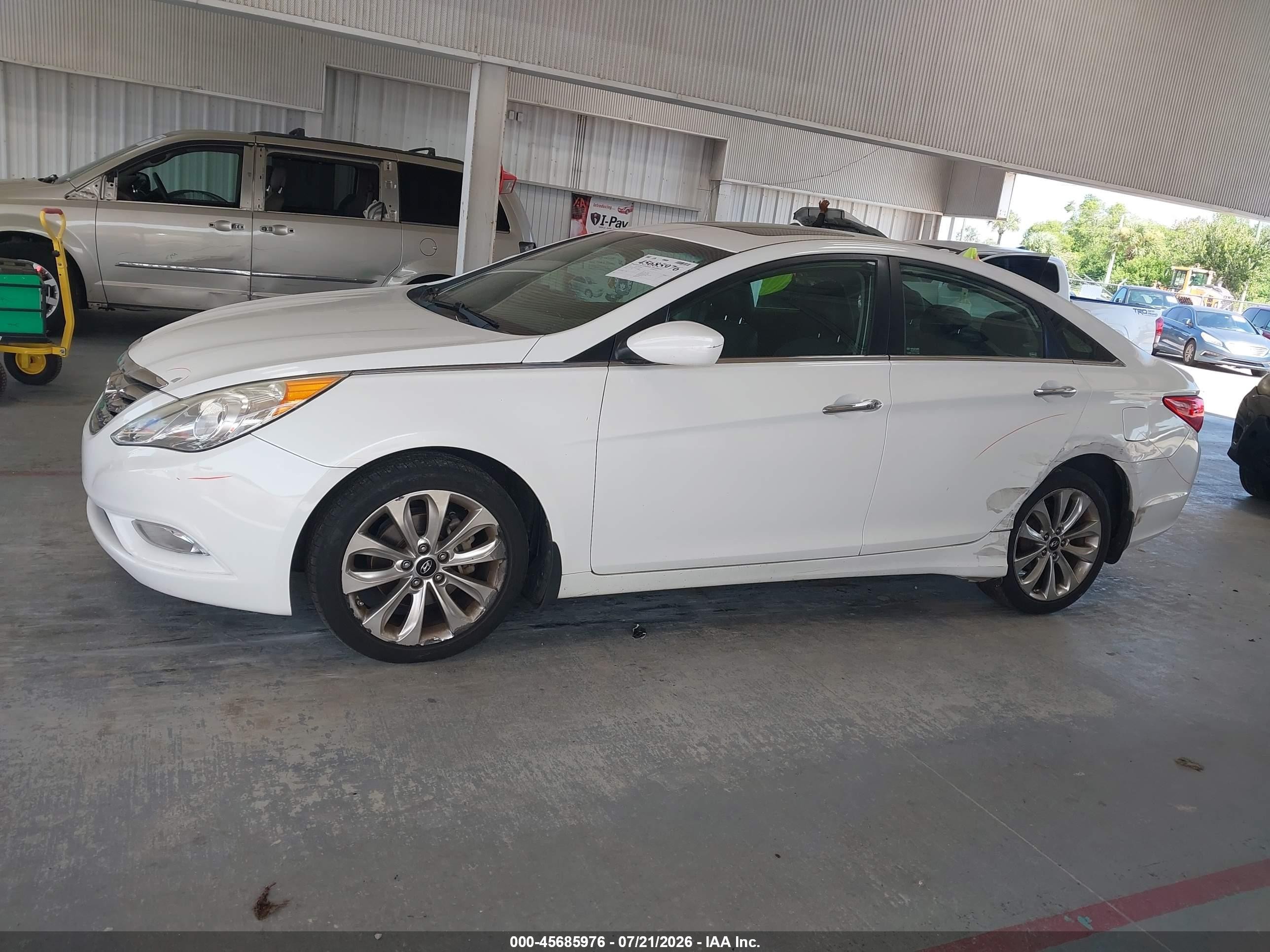 2013 Hyundai Sonata Se White vin: 5NPEC4AC6DH518796