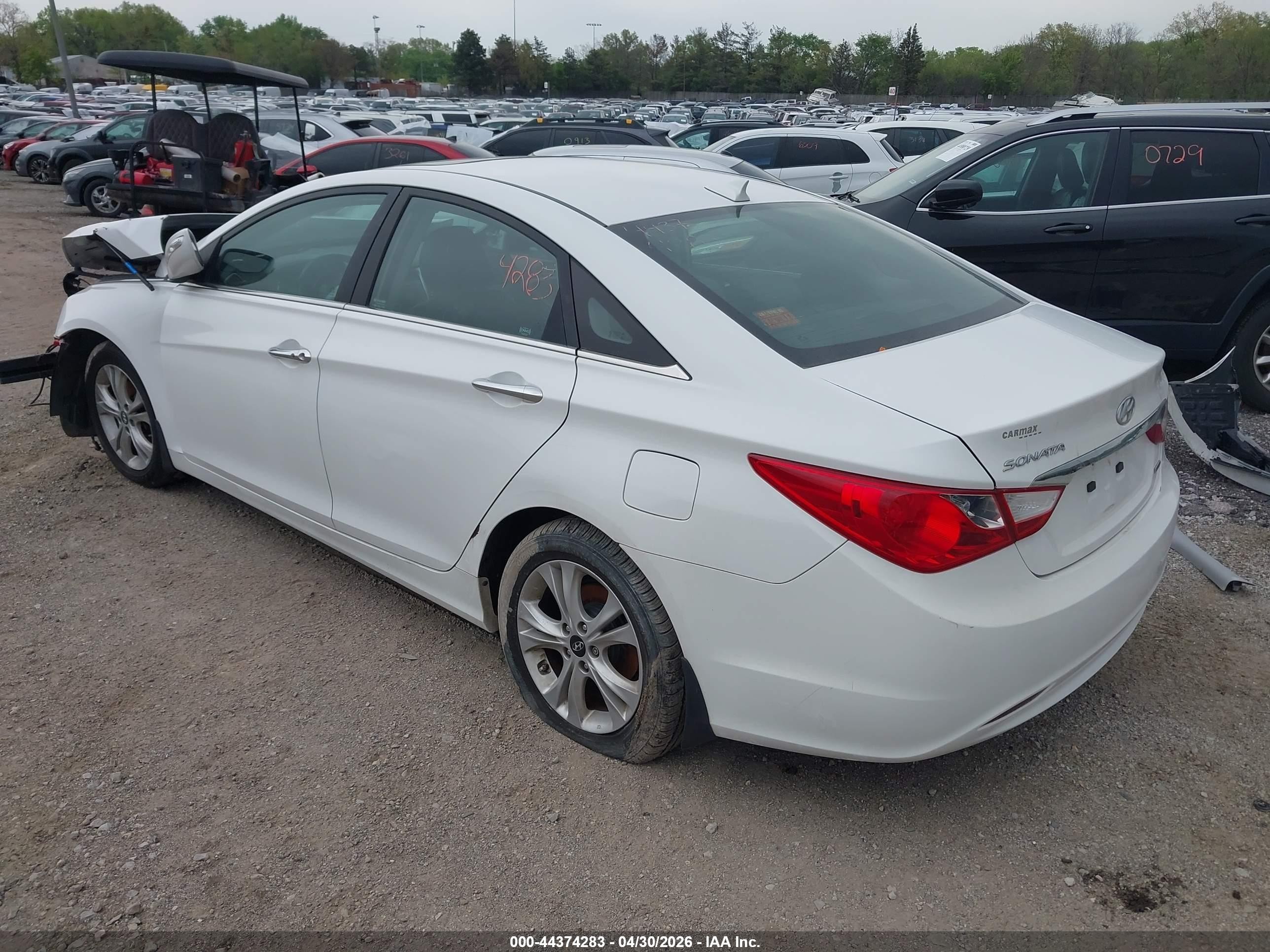 2013 Hyundai Sonata Limited White vin: 5NPEC4AC6DH609034