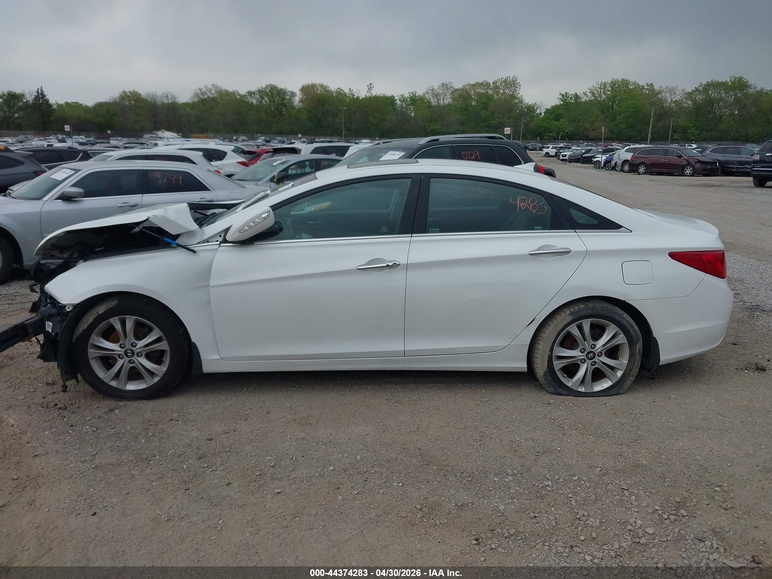 2013 Hyundai Sonata Limited White vin: 5NPEC4AC6DH609034