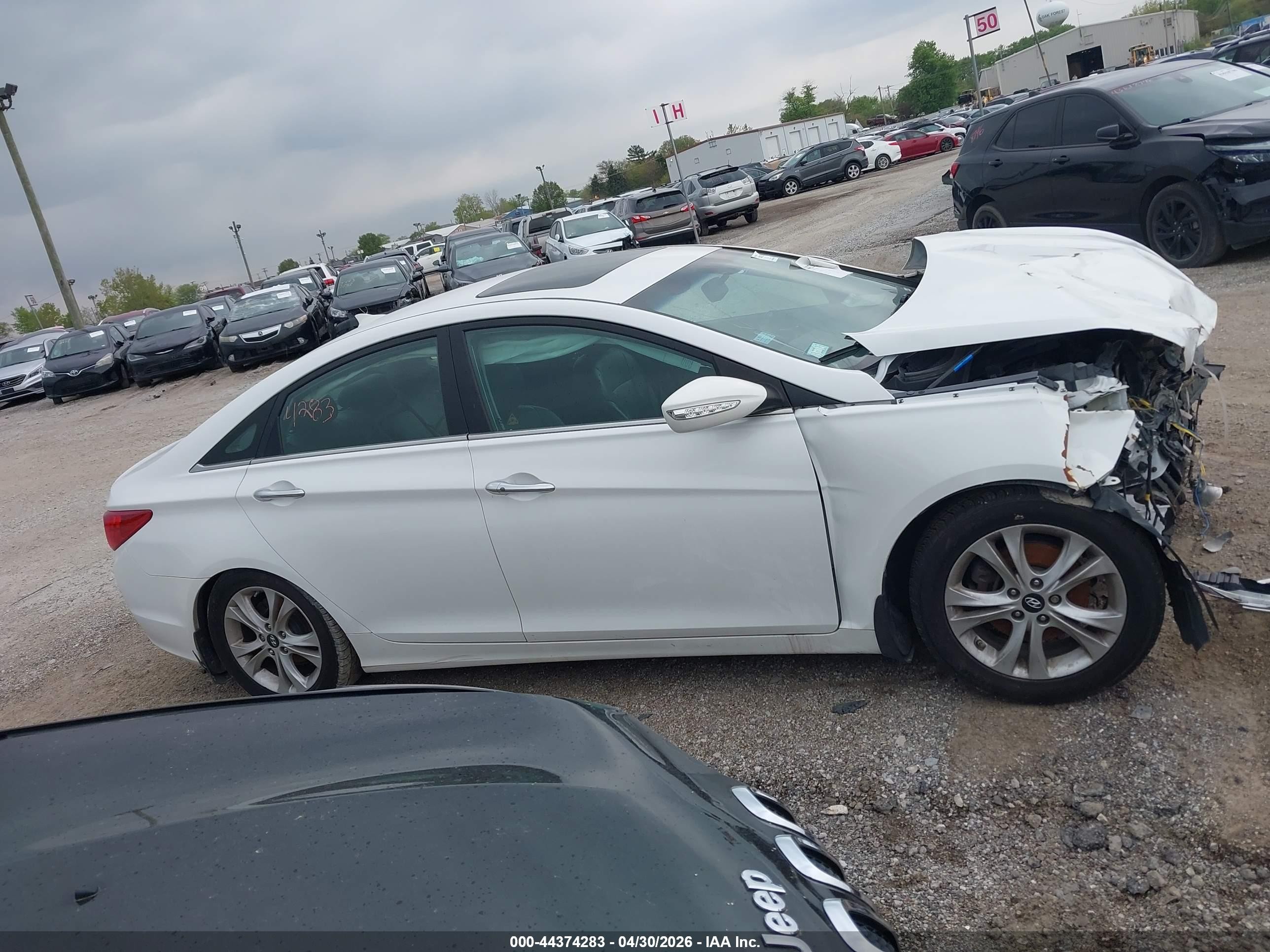 2013 Hyundai Sonata Limited White vin: 5NPEC4AC6DH609034