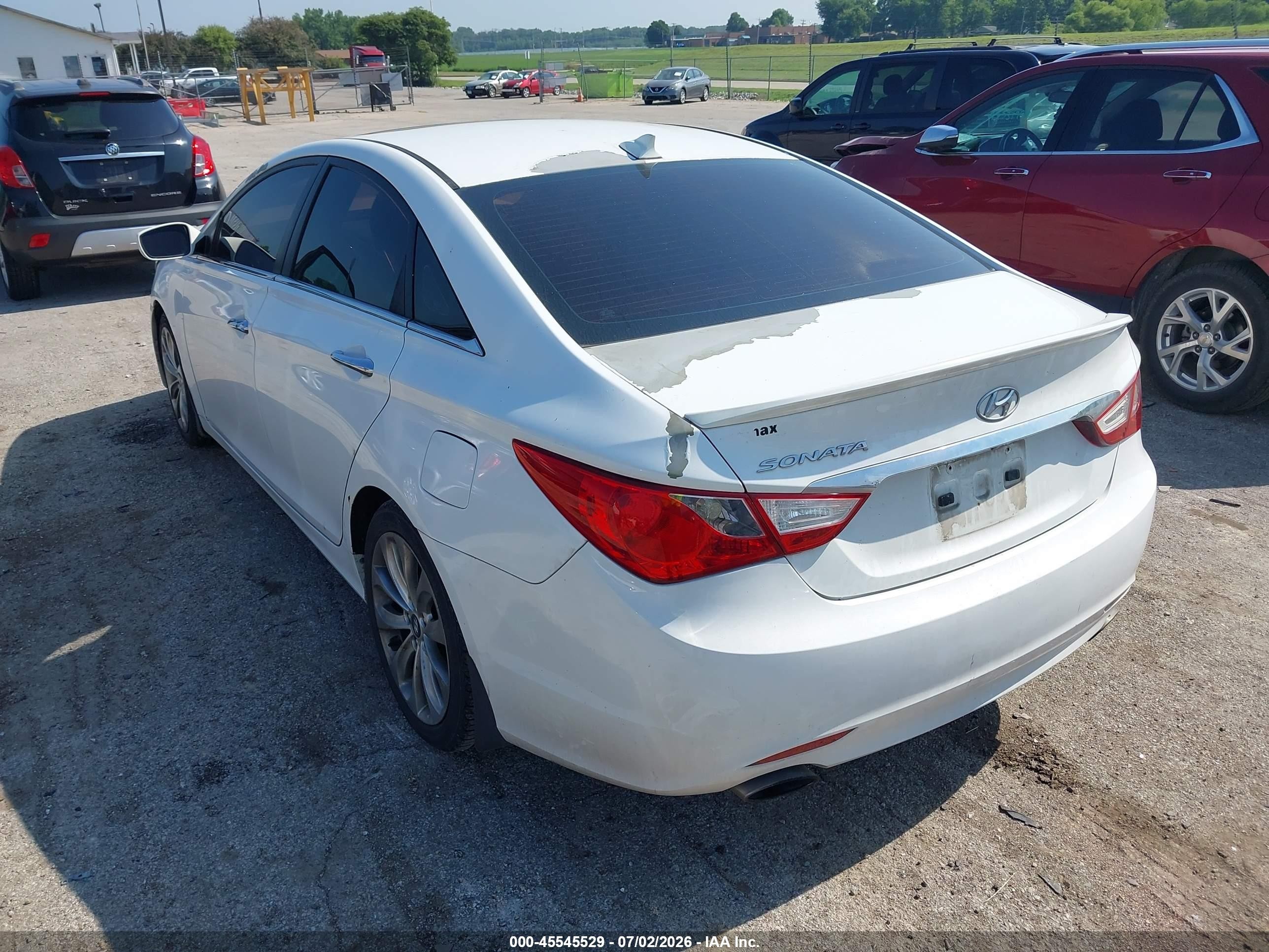 2013 Hyundai Sonata Se White vin: 5NPEC4AC6DH688009