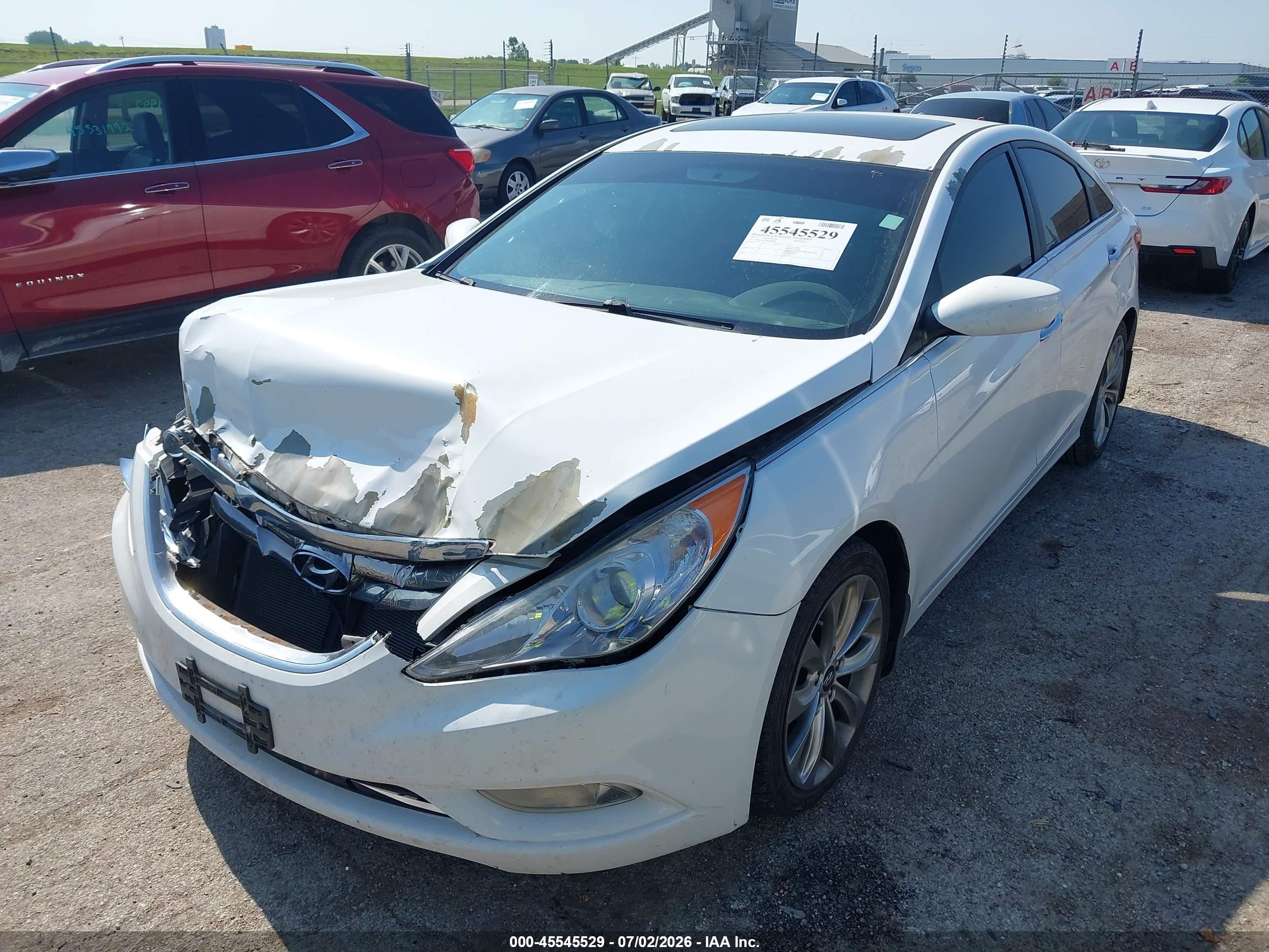 2013 Hyundai Sonata Se White vin: 5NPEC4AC6DH688009
