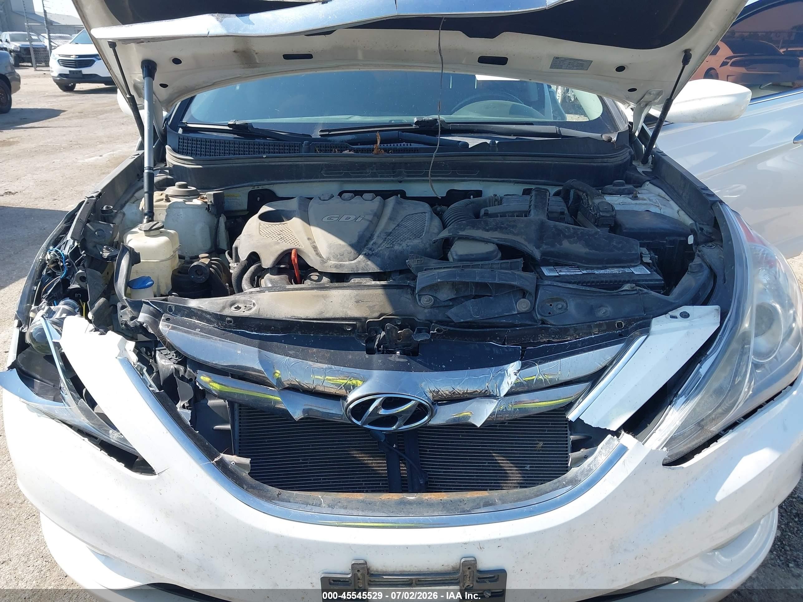 2013 Hyundai Sonata Se White vin: 5NPEC4AC6DH688009