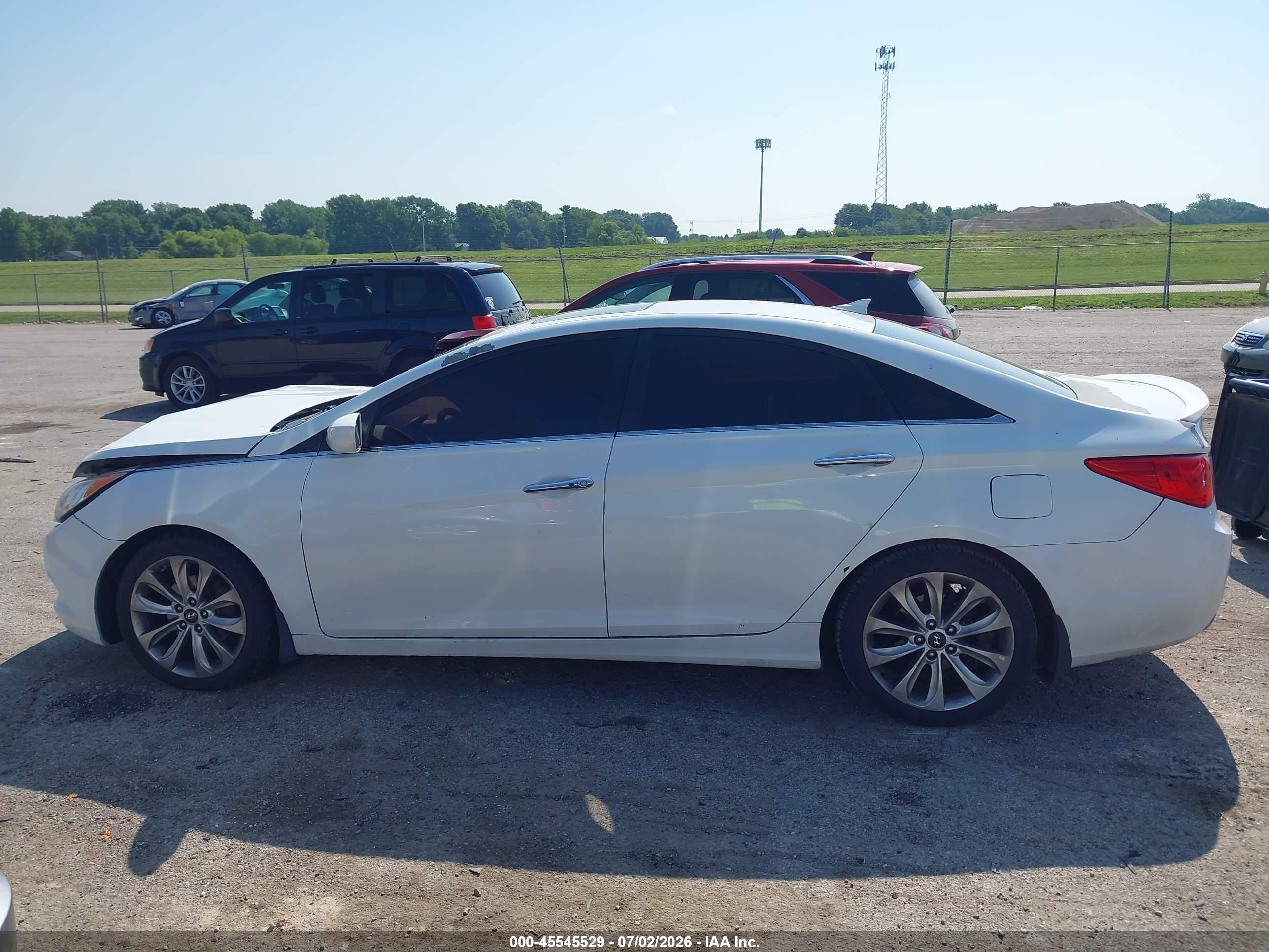 2013 Hyundai Sonata Se White vin: 5NPEC4AC6DH688009