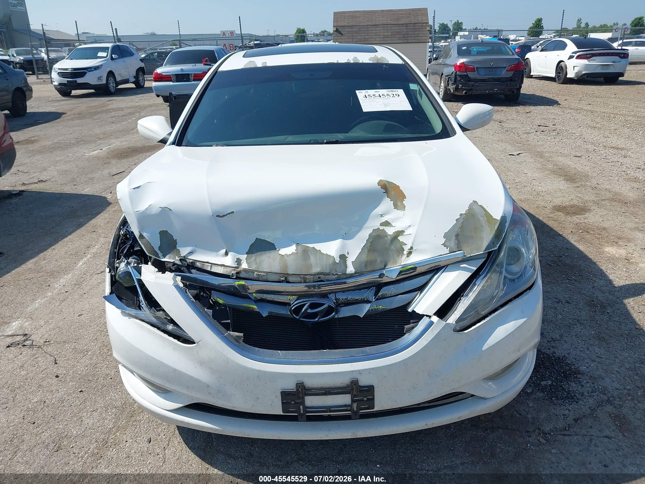 2013 Hyundai Sonata Se White vin: 5NPEC4AC6DH688009