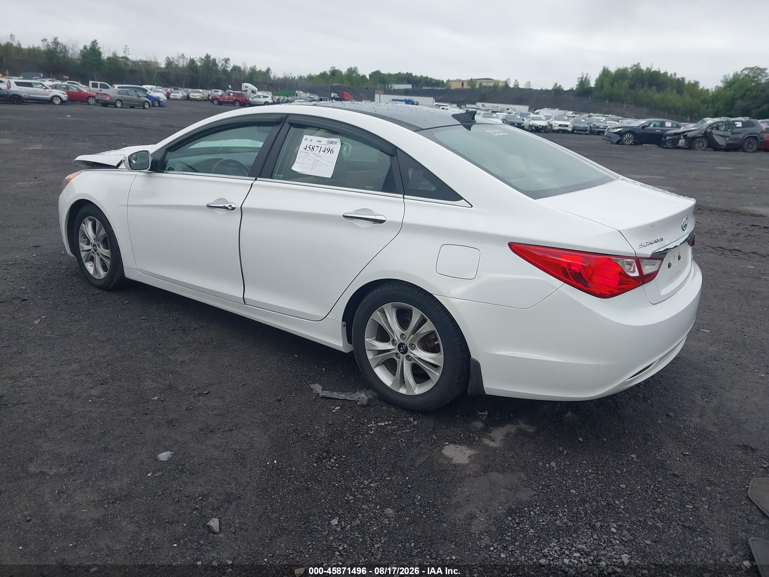 2013 Hyundai Sonata Limited White vin: 5NPEC4AC6DH780463