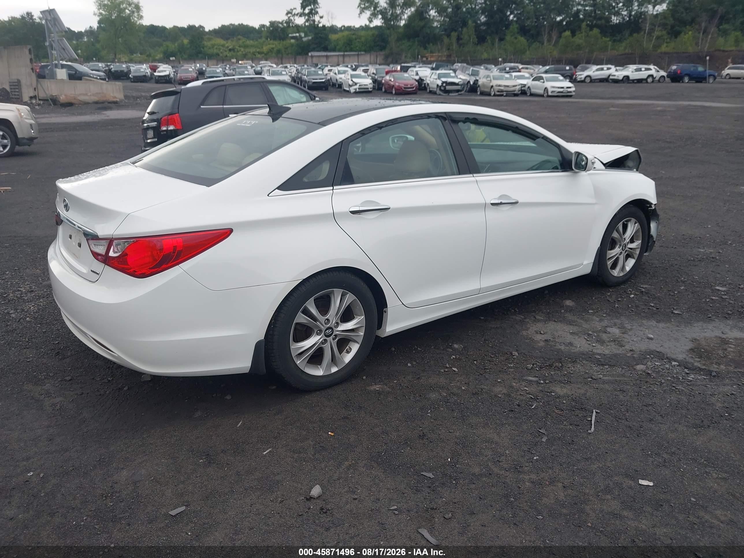 2013 Hyundai Sonata Limited White vin: 5NPEC4AC6DH780463