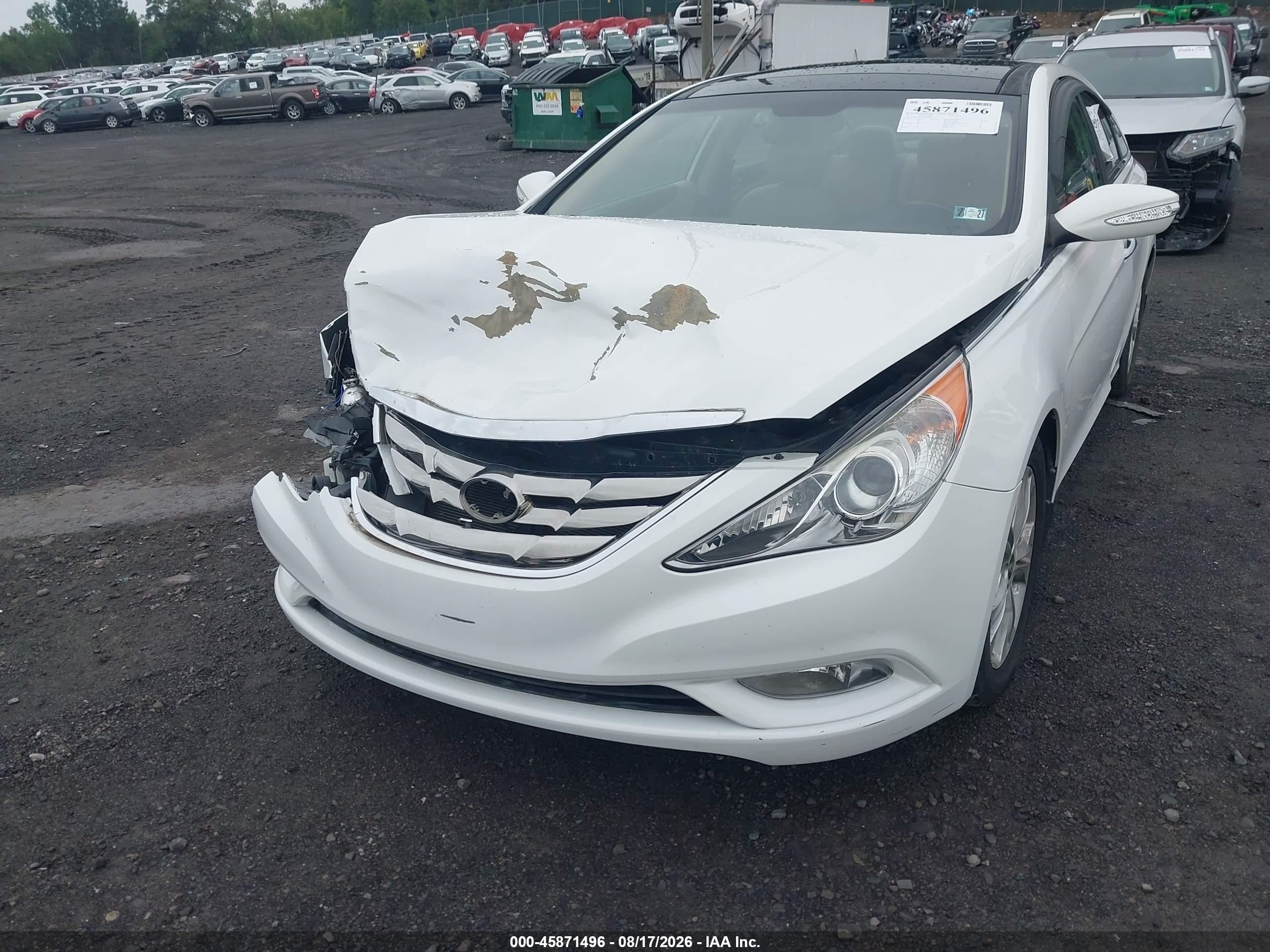 2013 Hyundai Sonata Limited White vin: 5NPEC4AC6DH780463