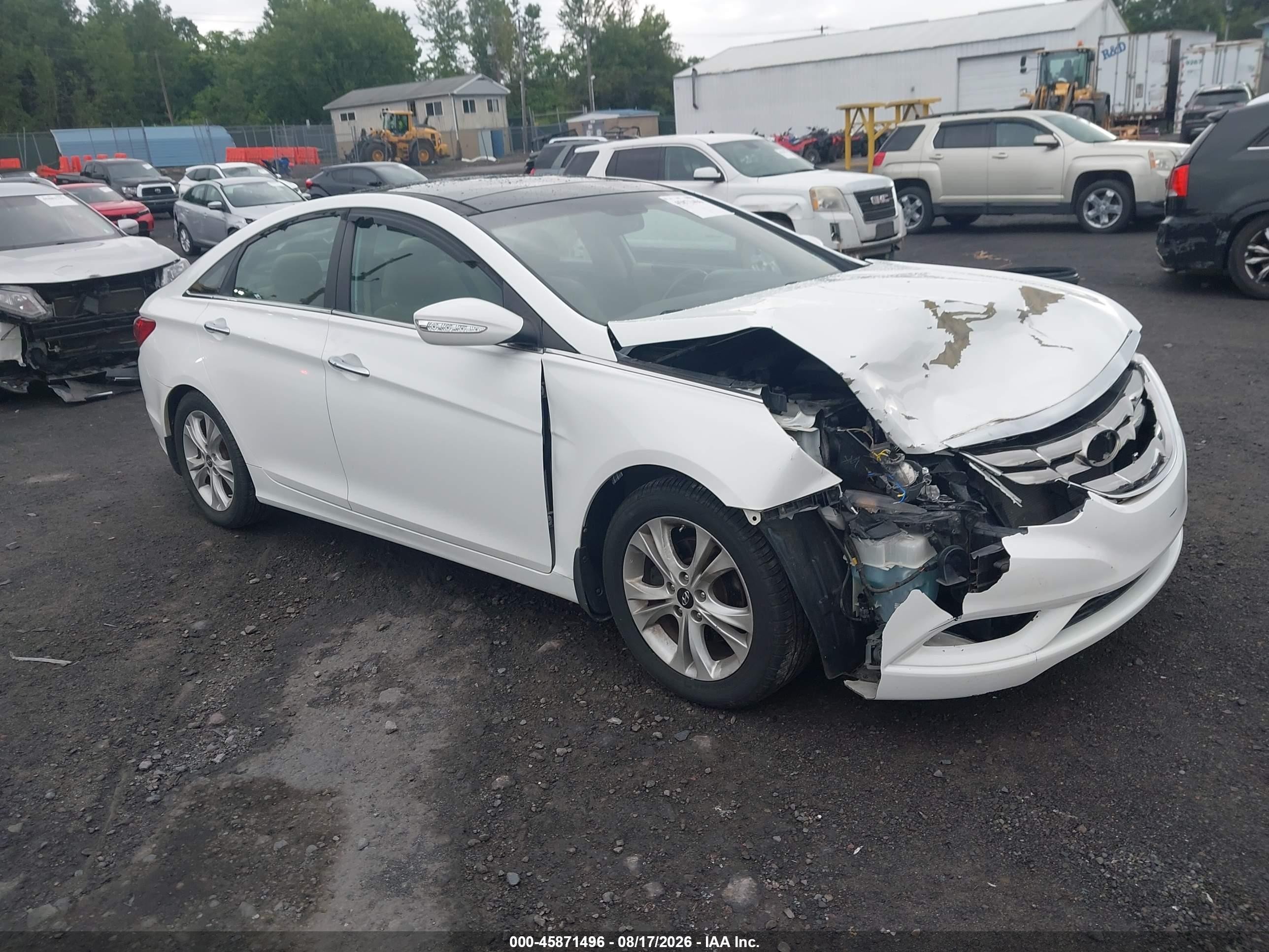 2013 Hyundai Sonata Limited White vin: 5NPEC4AC6DH780463