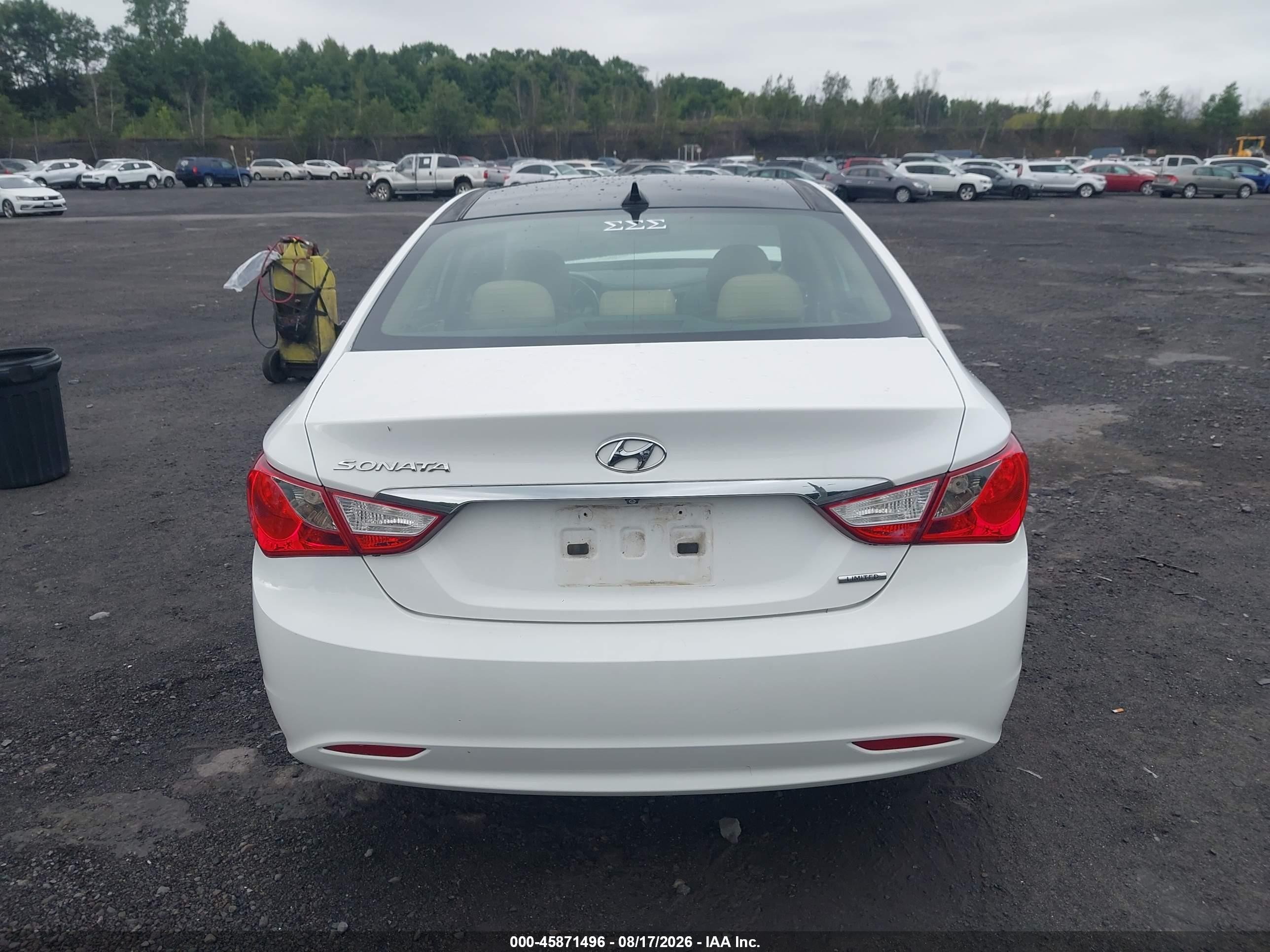 2013 Hyundai Sonata Limited White vin: 5NPEC4AC6DH780463