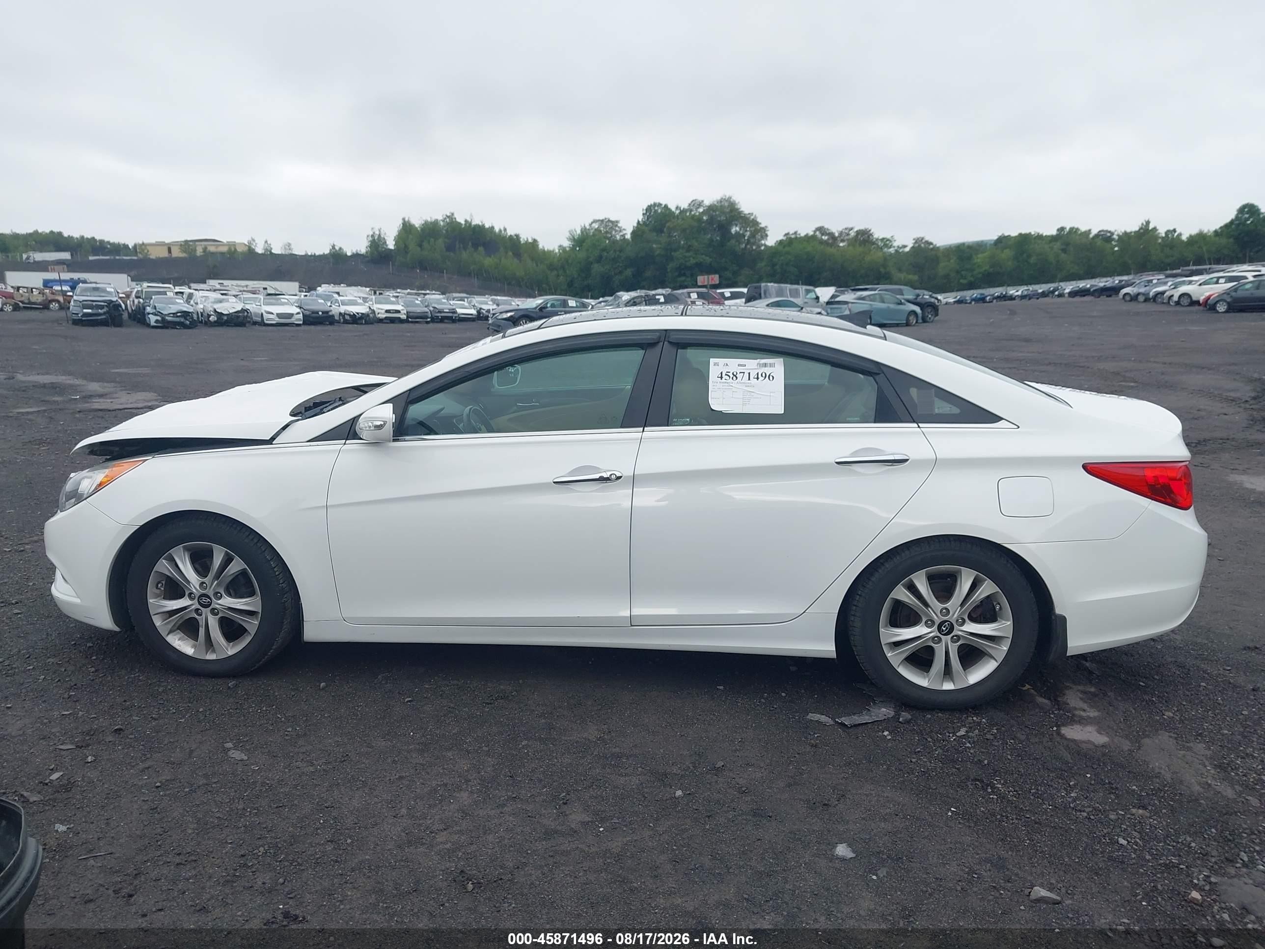 2013 Hyundai Sonata Limited White vin: 5NPEC4AC6DH780463