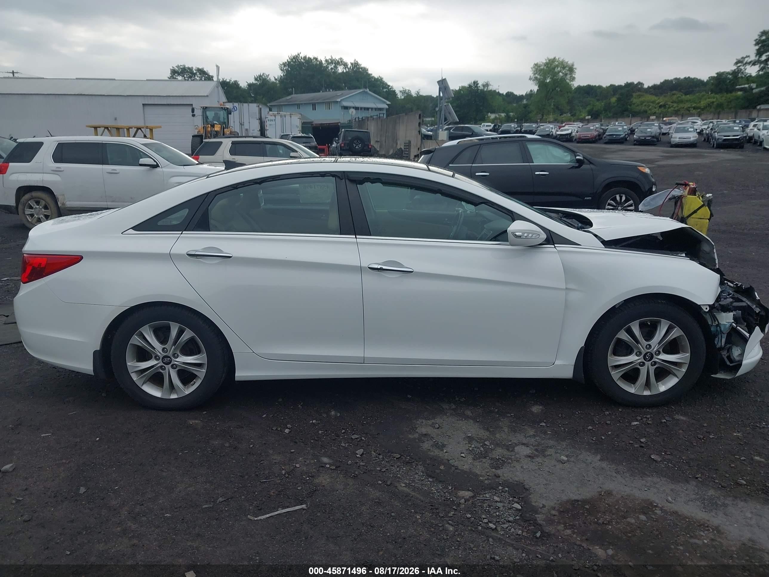 2013 Hyundai Sonata Limited White vin: 5NPEC4AC6DH780463