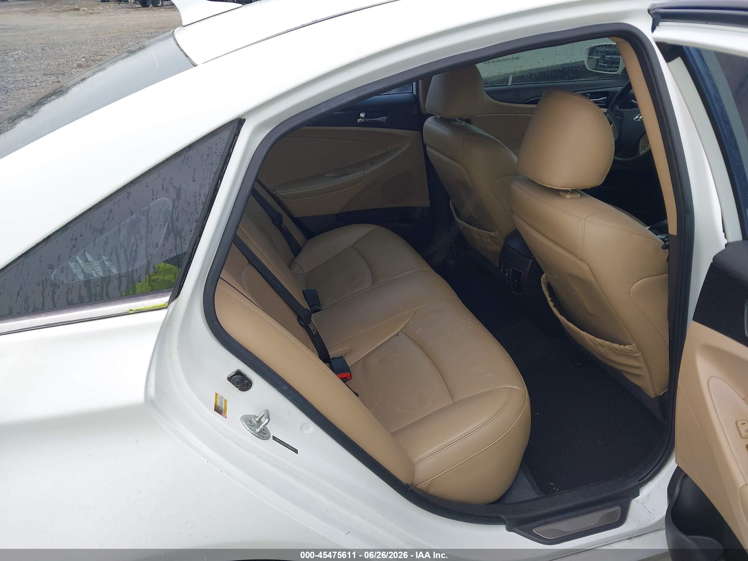 2013 Hyundai Sonata Limited White vin: 5NPEC4AC6DH800419