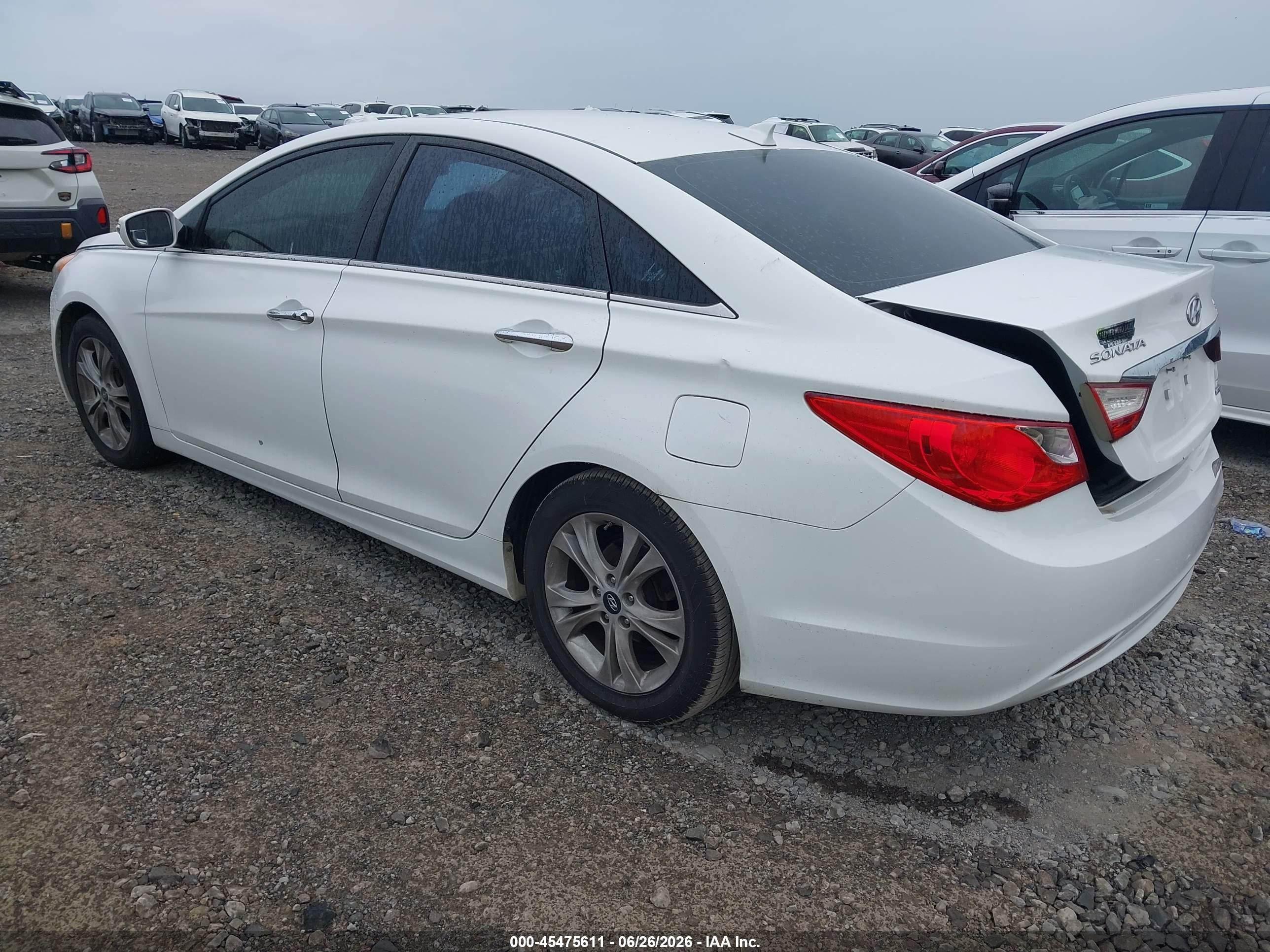 2013 Hyundai Sonata Limited White vin: 5NPEC4AC6DH800419