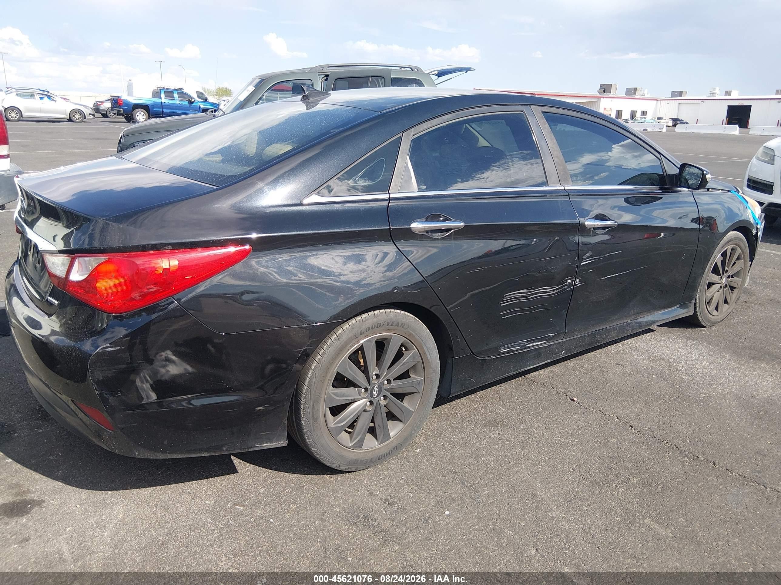2014 Hyundai Sonata Limited Black vin: 5NPEC4AC6EH823426