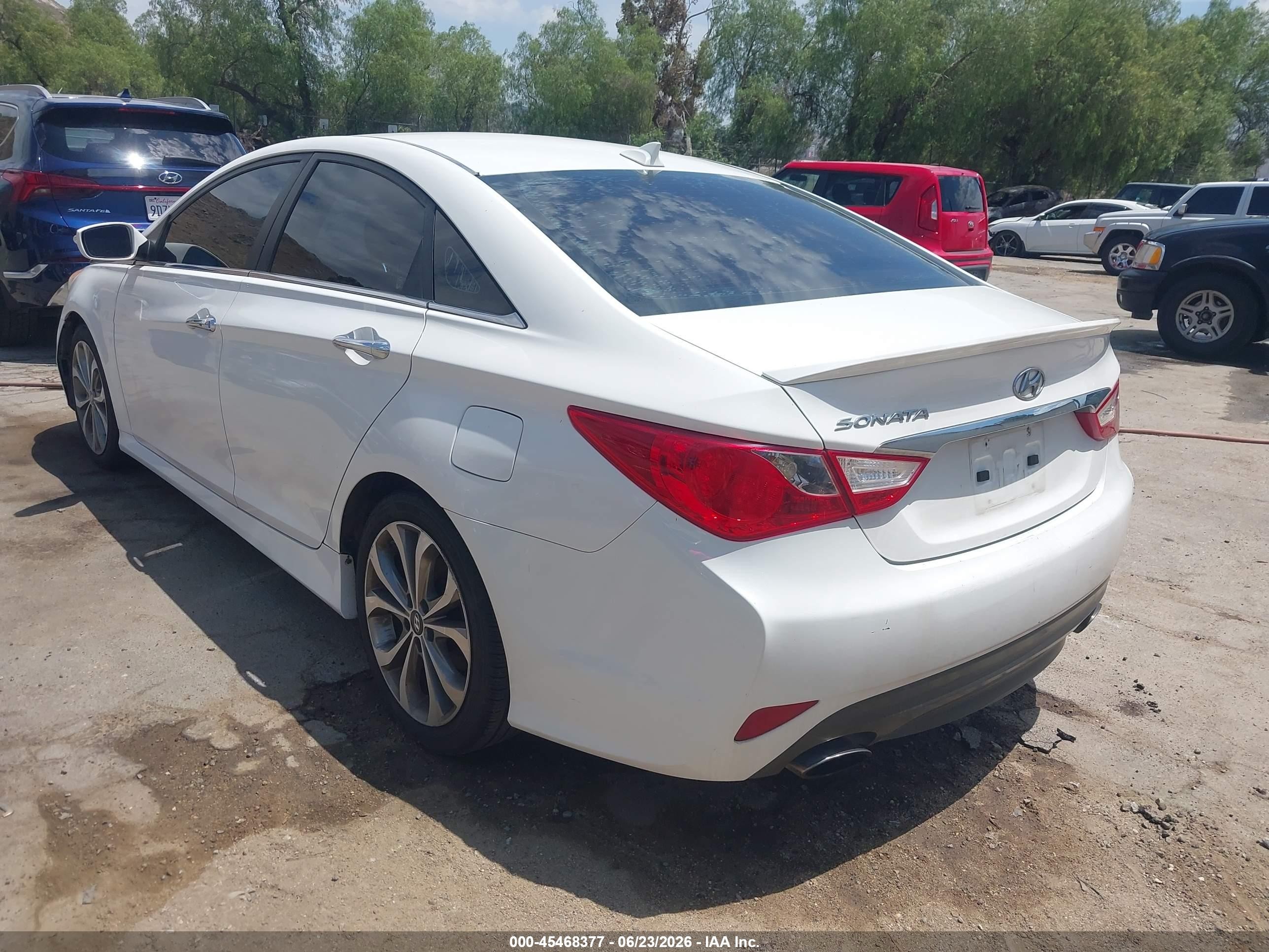 2014 Hyundai Sonata Se White vin: 5NPEC4AC6EH851243