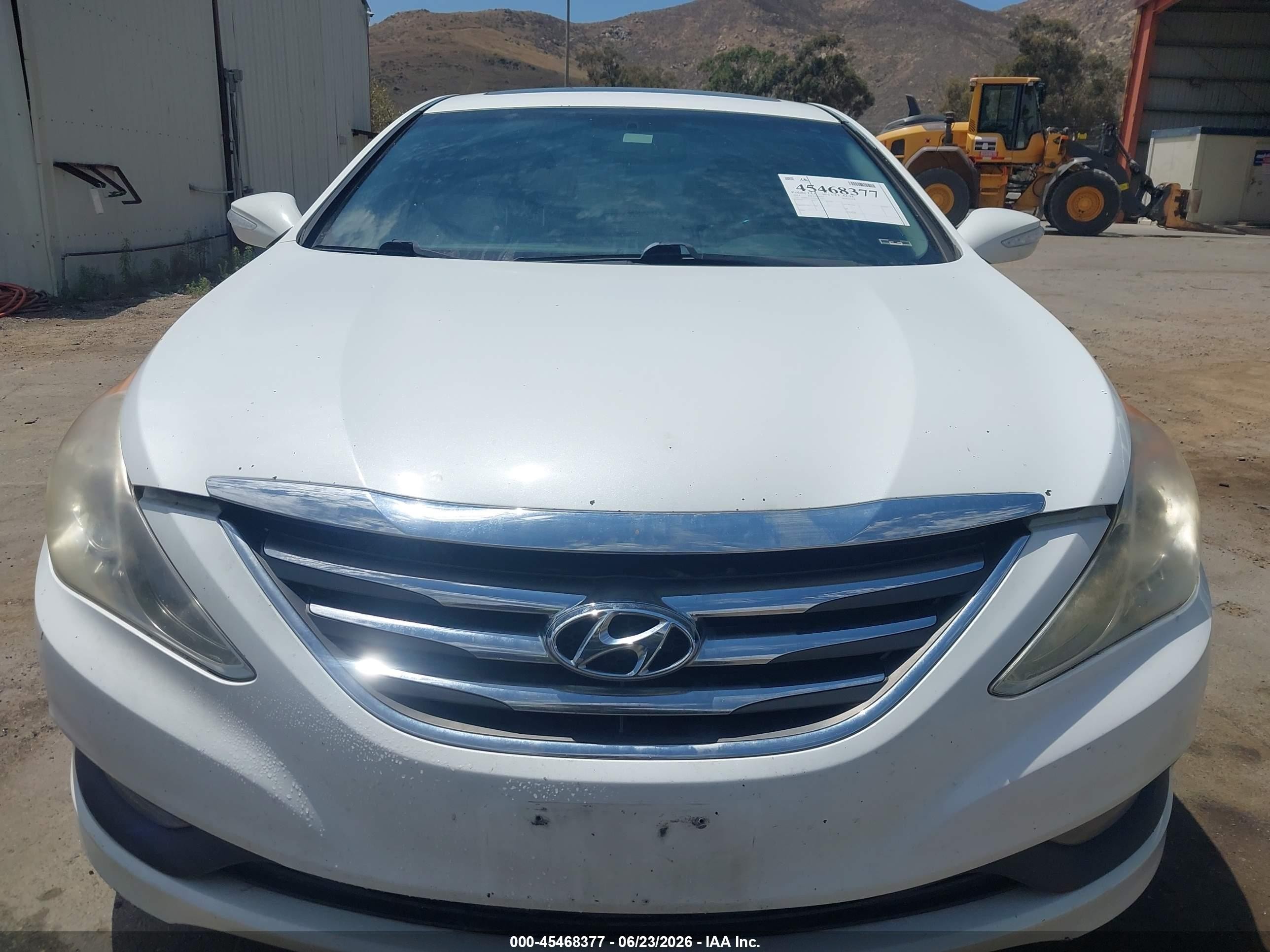 2014 Hyundai Sonata Se White vin: 5NPEC4AC6EH851243