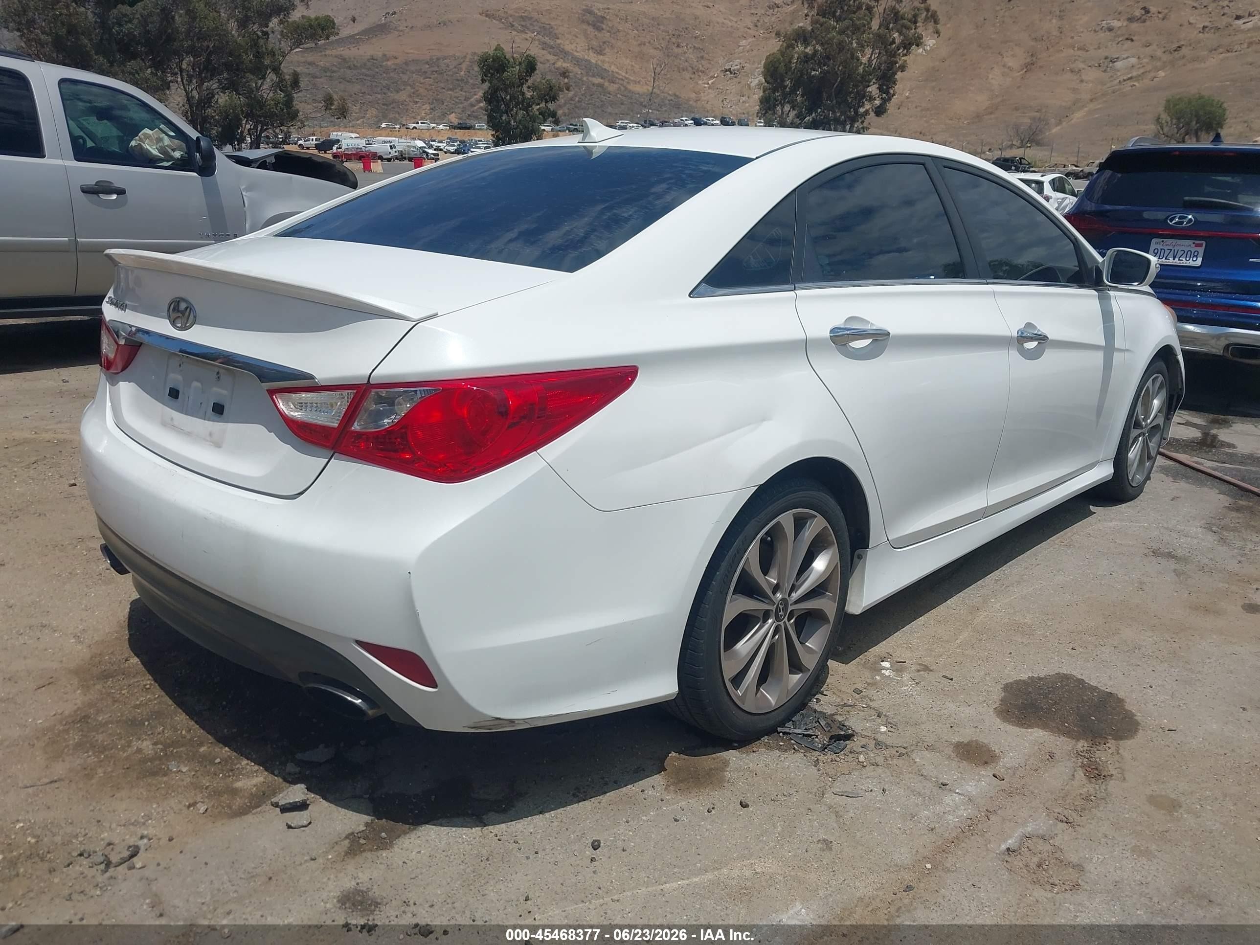 2014 Hyundai Sonata Se White vin: 5NPEC4AC6EH851243