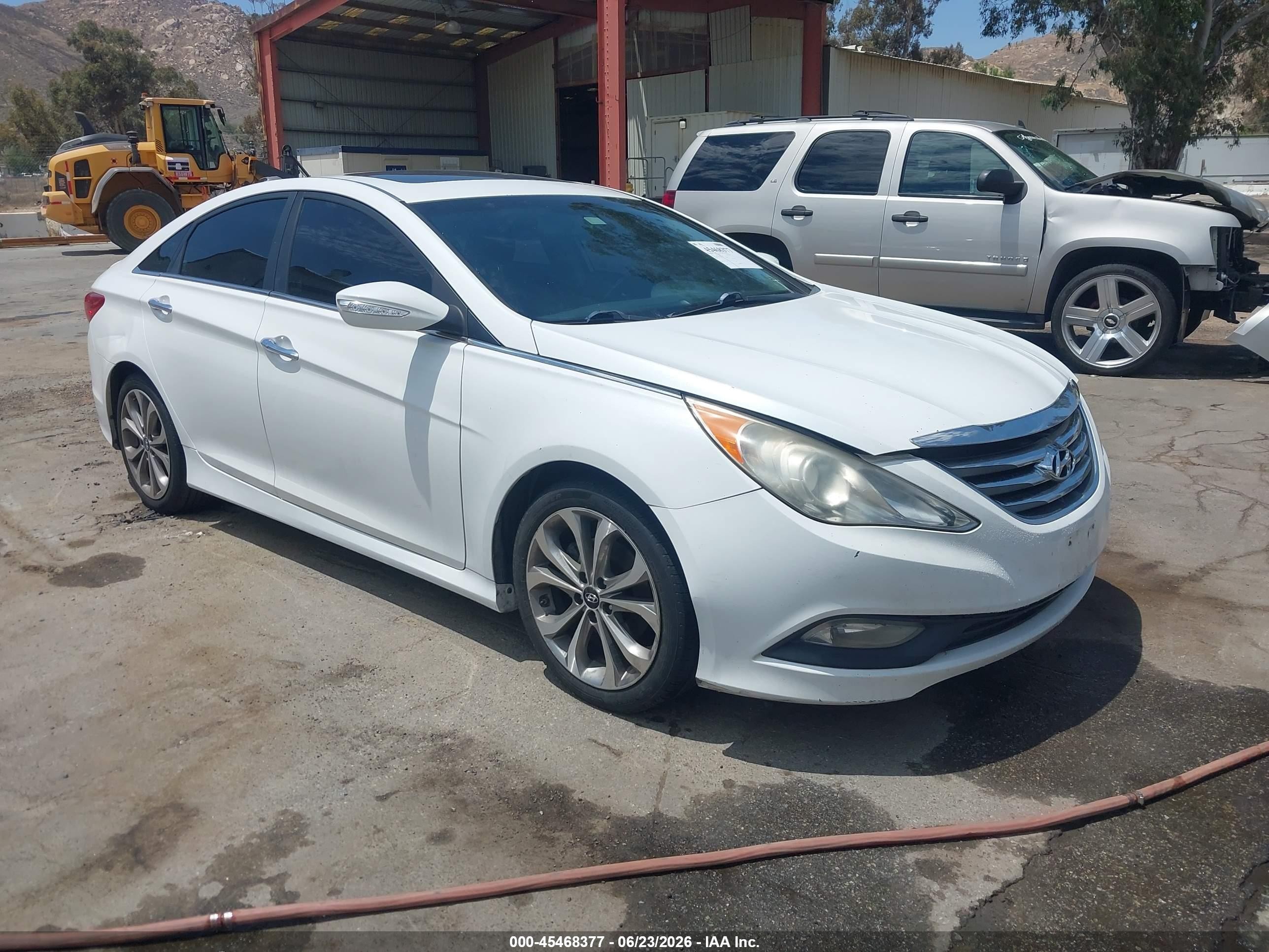 2014 Hyundai Sonata Se White vin: 5NPEC4AC6EH851243