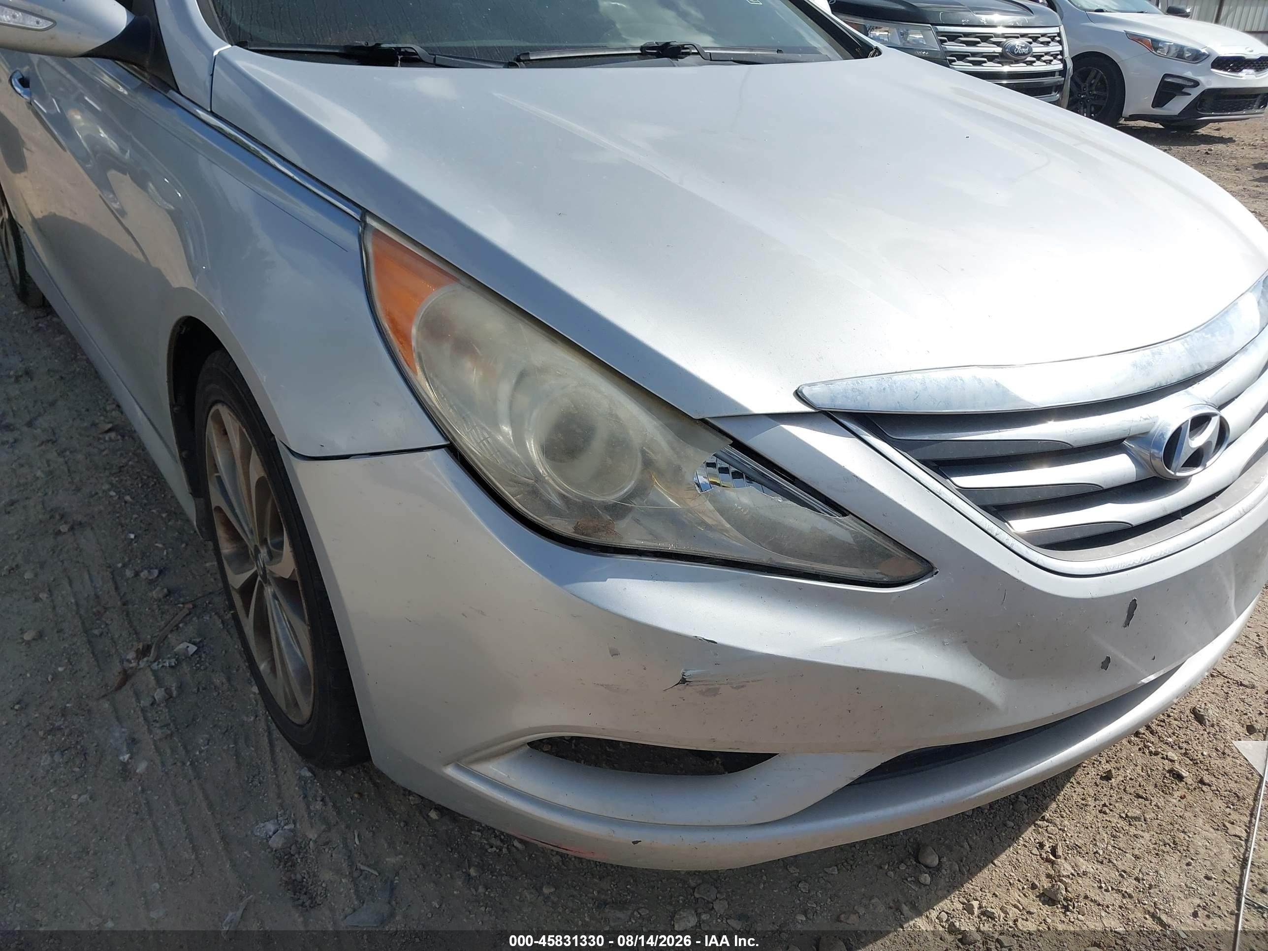 2014 Hyundai Sonata Se Silver vin: 5NPEC4AC6EH856832