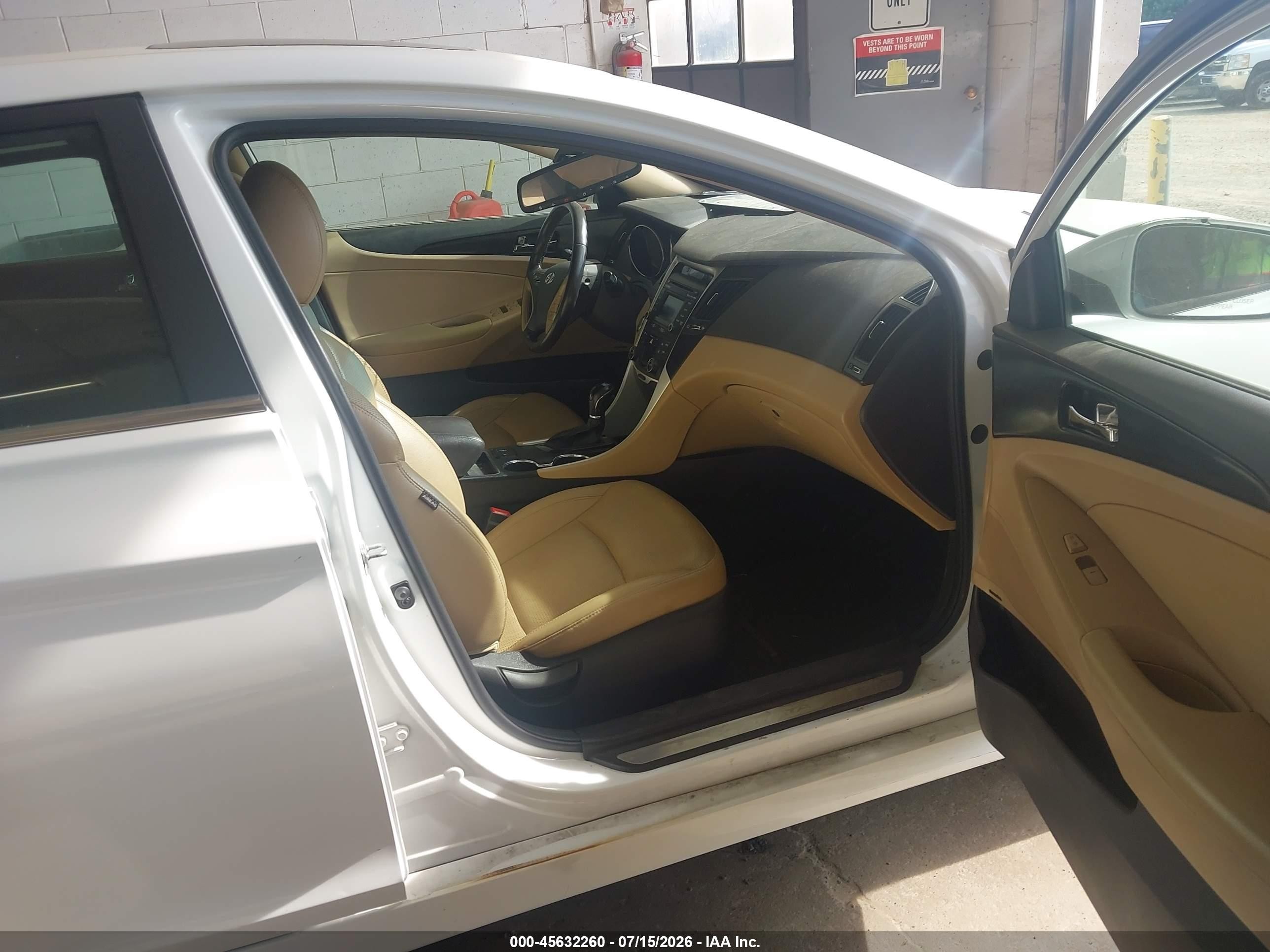 2014 Hyundai Sonata Limited Белый vin: 5NPEC4AC6EH856992
