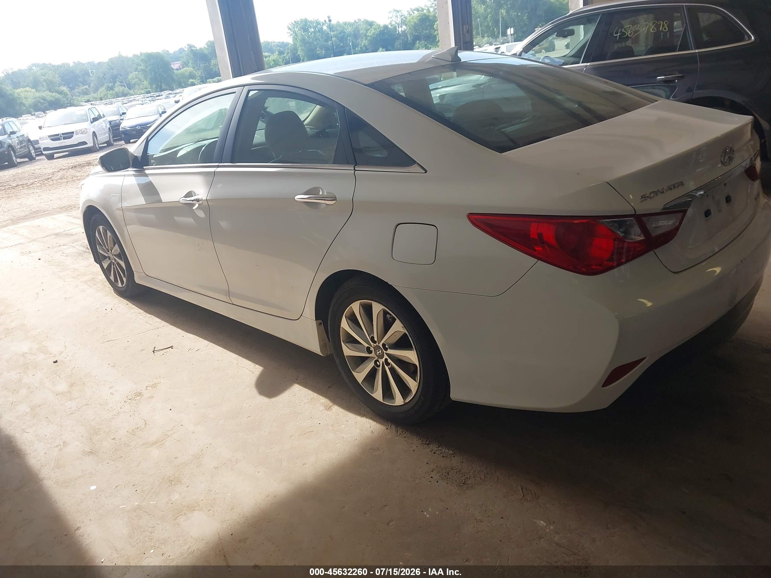 2014 Hyundai Sonata Limited Белый vin: 5NPEC4AC6EH856992