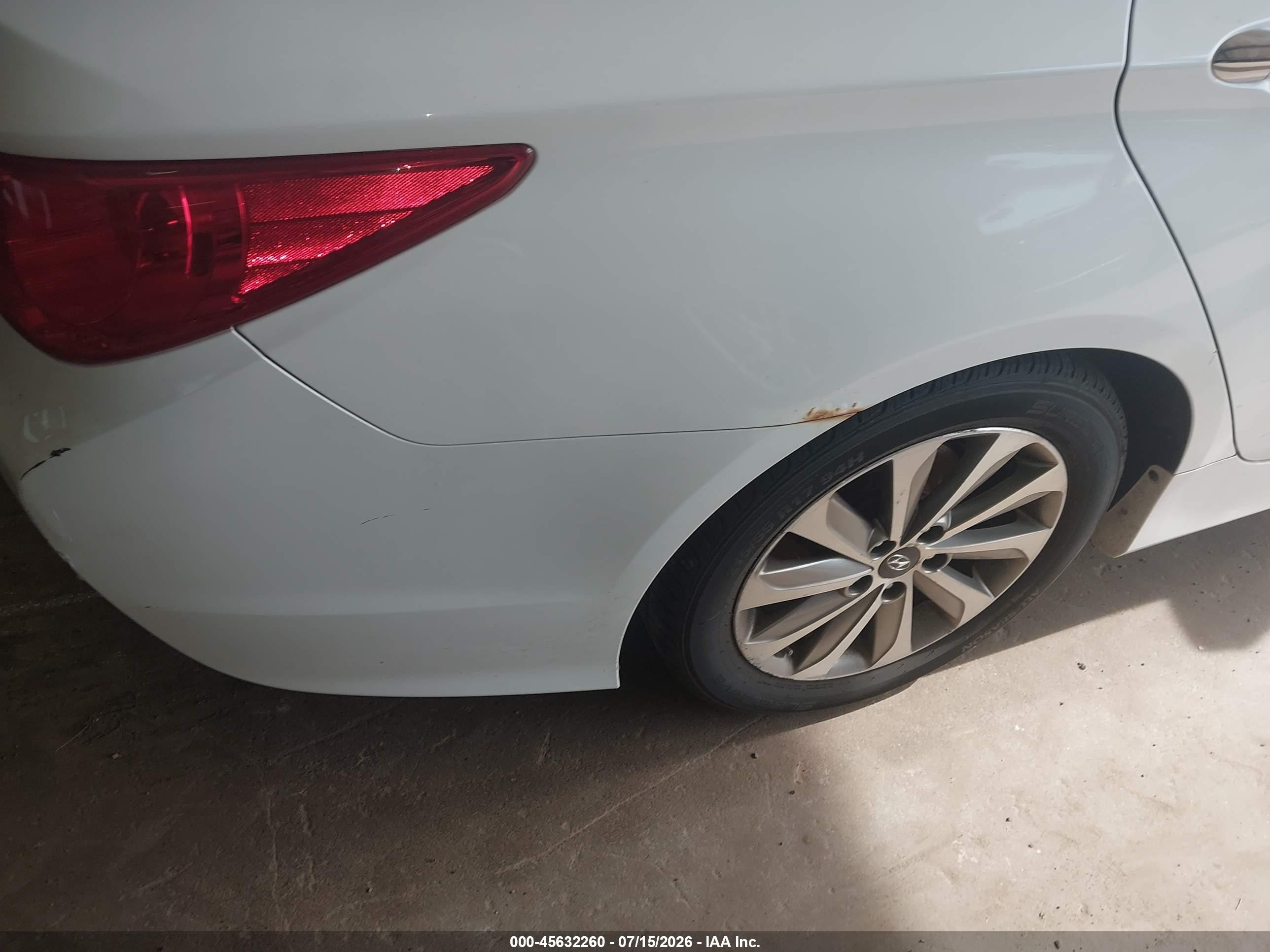 2014 Hyundai Sonata Limited Белый vin: 5NPEC4AC6EH856992