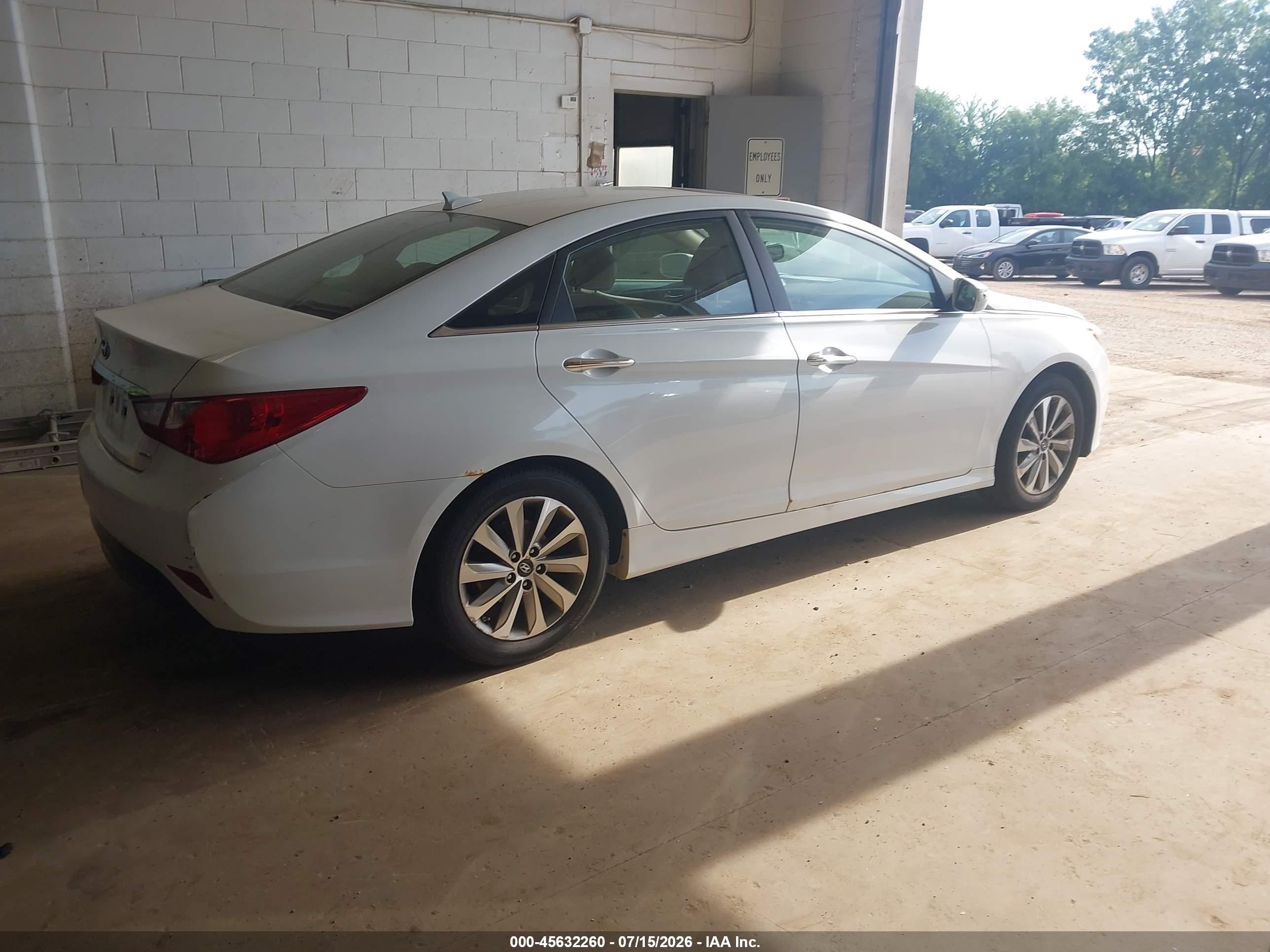 2014 Hyundai Sonata Limited Белый vin: 5NPEC4AC6EH856992